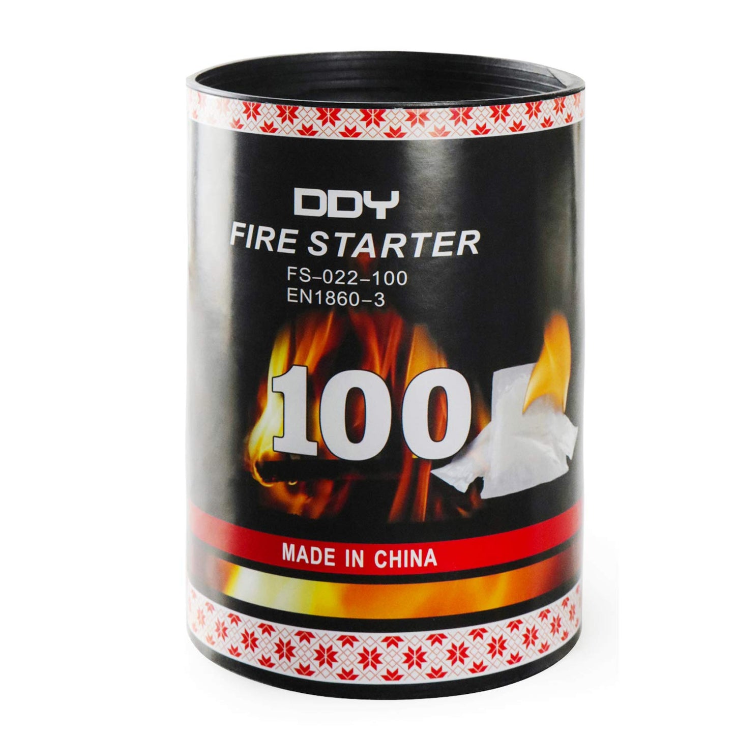 100 Pouches Quick Starters Fire，Original Burner Firestarter Firelighter Natural Safe Cubes FireStarter Burns up to 8 Min at over 750° - 100% Waterproof, for Campfire,Hiking,Start Wood Charcoal Kit