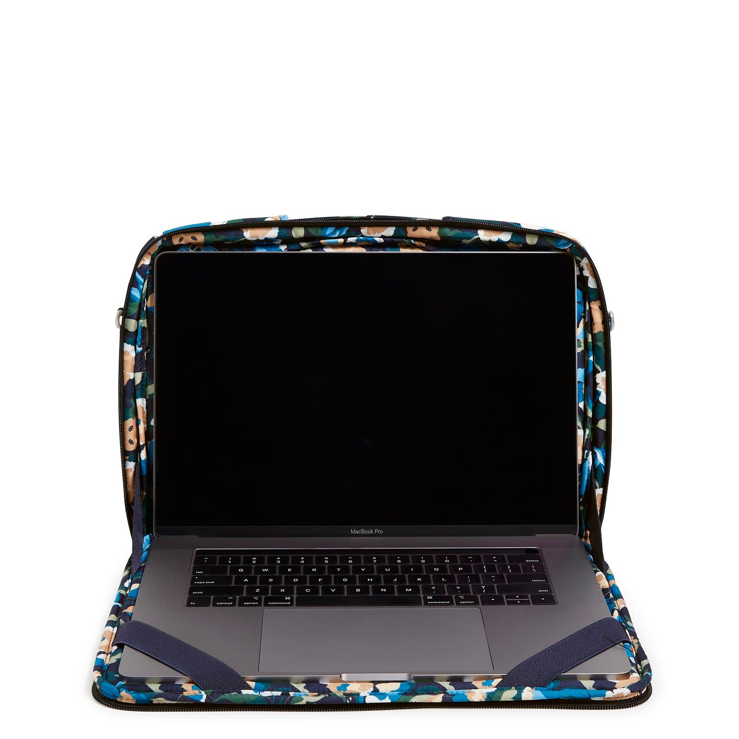 Vera Bradley Women's Performance Twill Laptop Crossbody Workstation Tech Accessory, Immersed Blooms, One Size