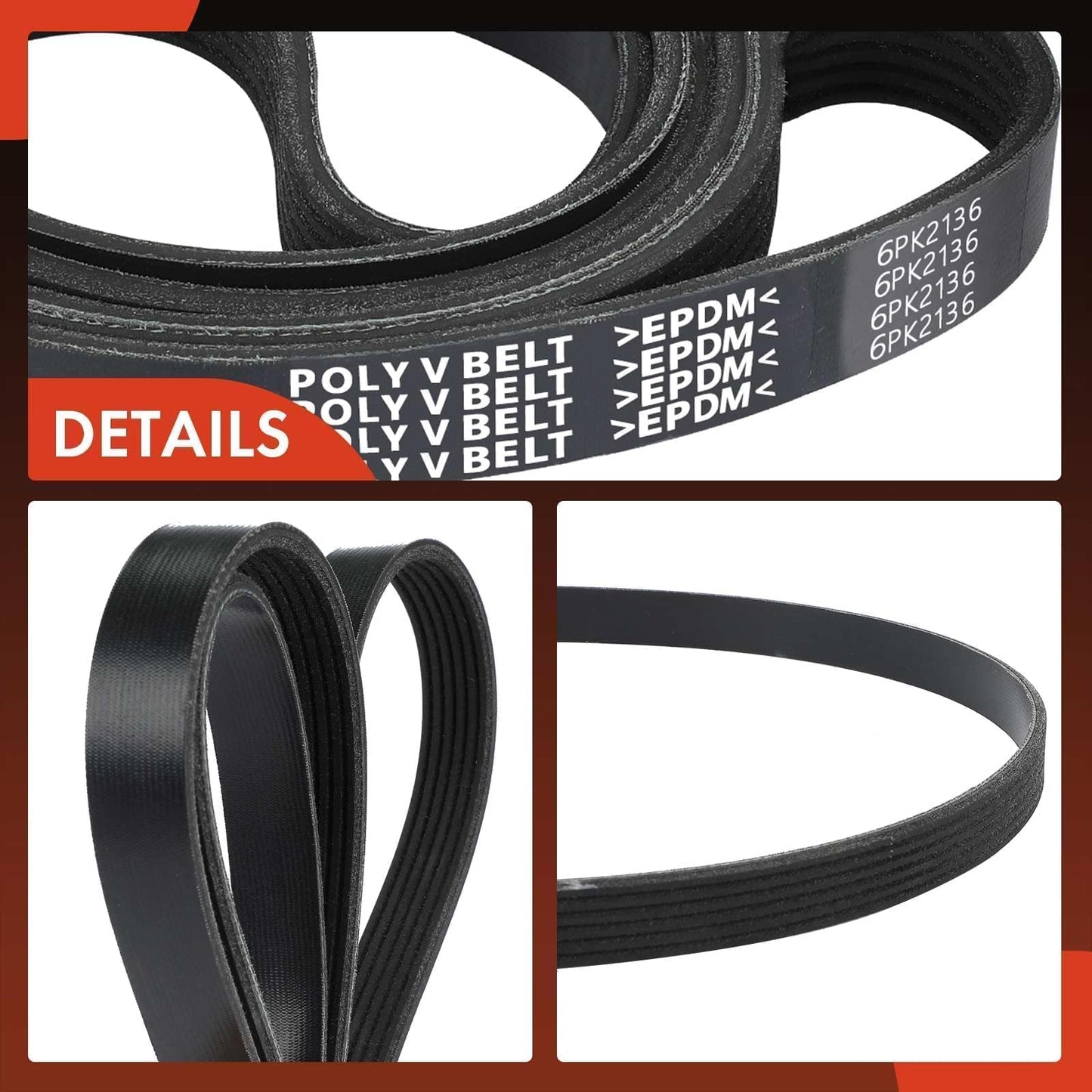 A-Premium Engine Serpentine Drive Belt Compatible with Honda, Acure & Mercedes-Benz - Ridgeline, Odyssey, Pilot, Accord Crosstour, Accord, RL, MDX, TL, ZDX, E350, GLK350, ML350, 84.06 Inches