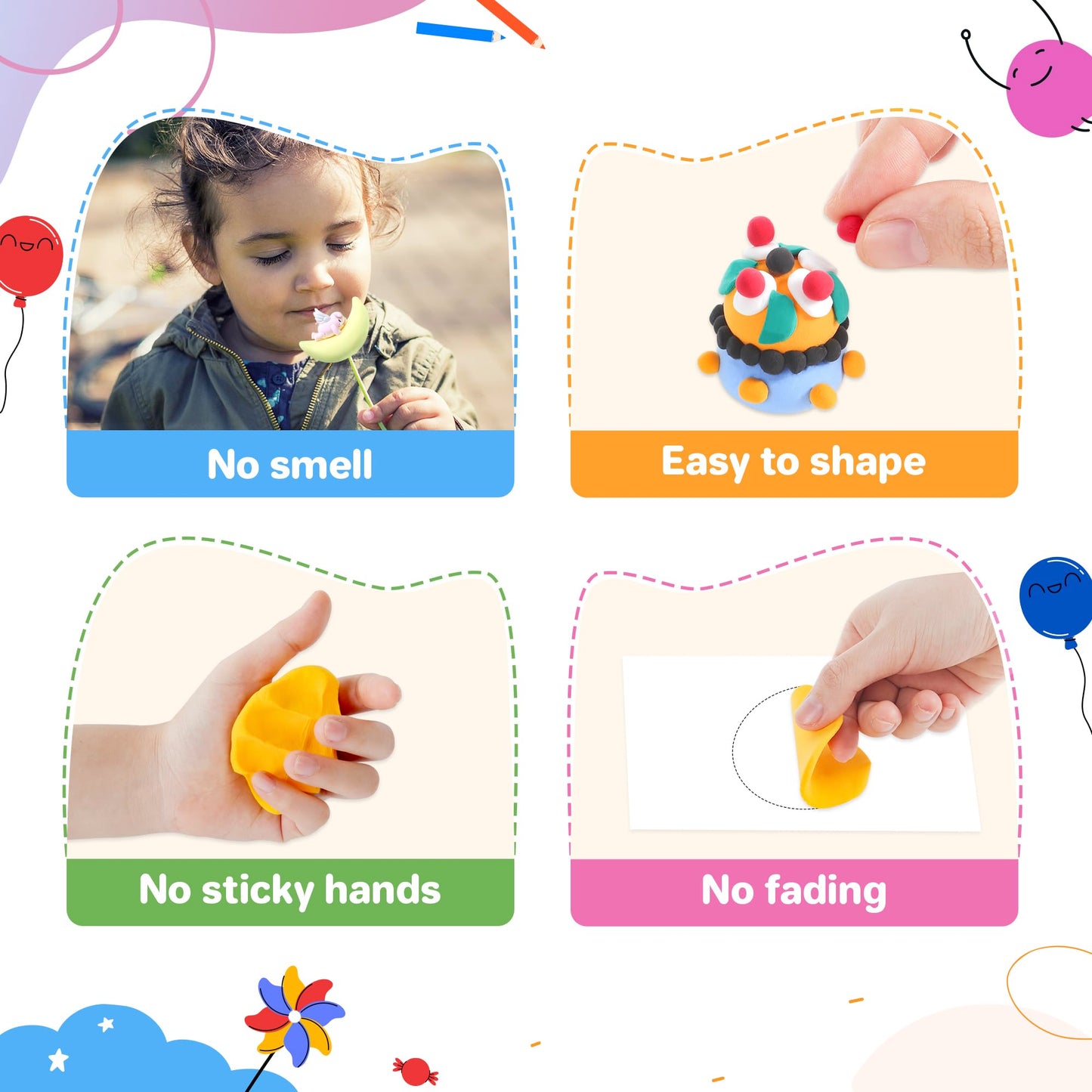 Air Dry Clay 156 Colors, Modeling Clay for Kids, Model Magic Clay, DIY Molding Clay Kit with Sculpting Tools, Soft and Non-Sticky, Arts and Crafts Gift for Boys Girls Kids