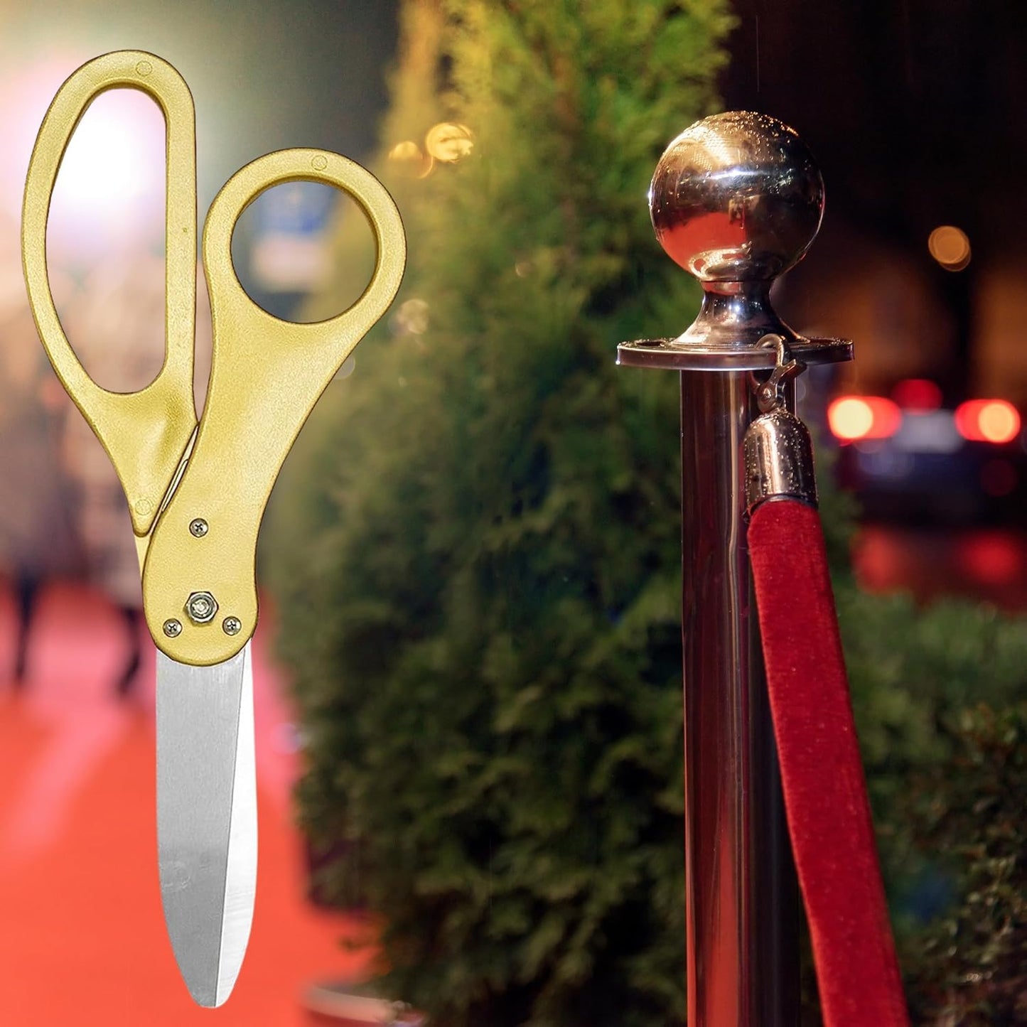 50.8 cm Gold Scissors for Grand Opening – Heavy Duty Gold Giants Ribbon Cutting Scissors for Special Events Inaugurations and Ceremonies