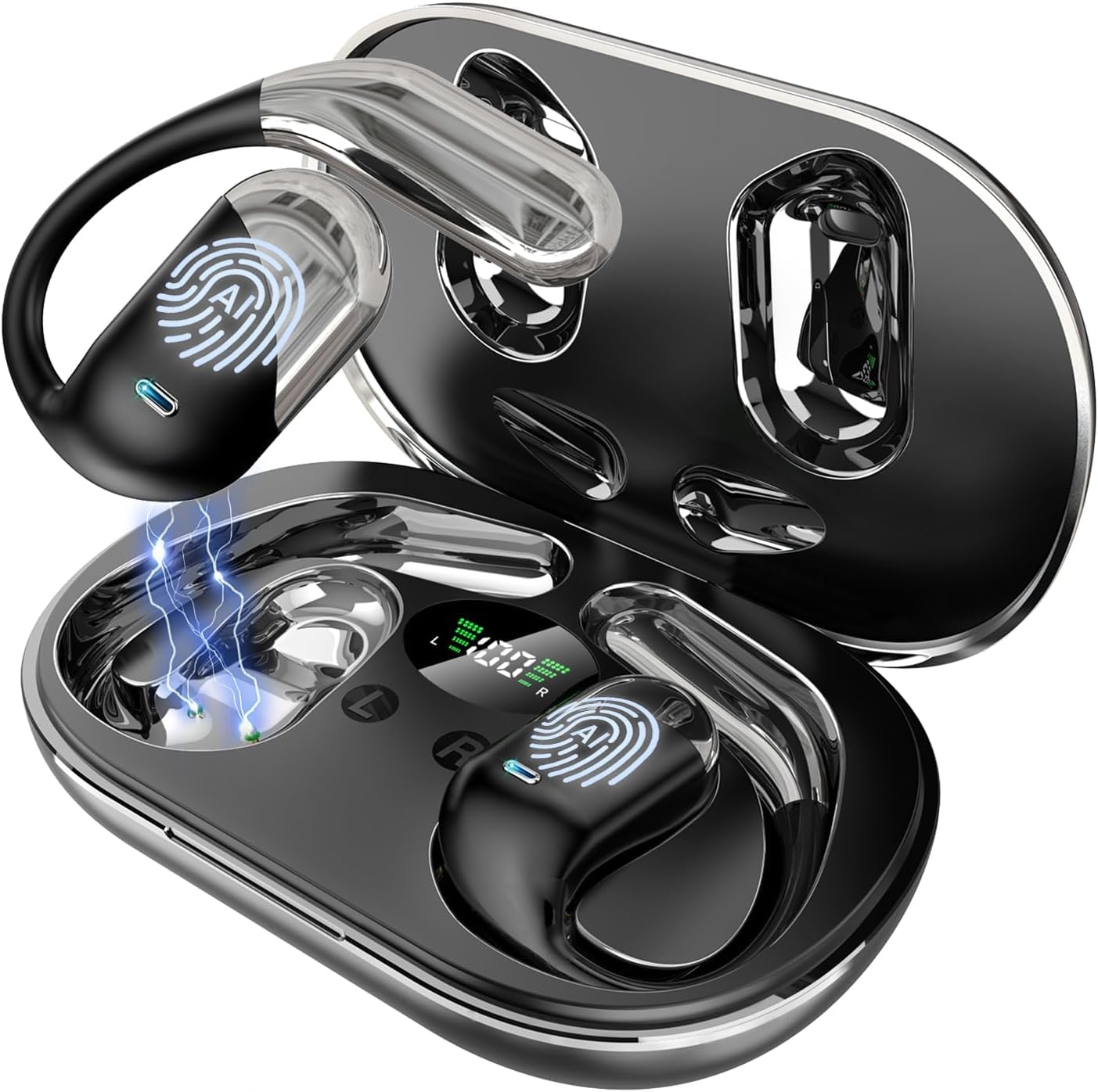 Real-Time AI Translation Earbuds - 198 Languages 3-in-1 Translating Device, Écouteurs traducteurs Anglais-français, Clear Voice Translation Headphones with Charging Case for Travel & Learning