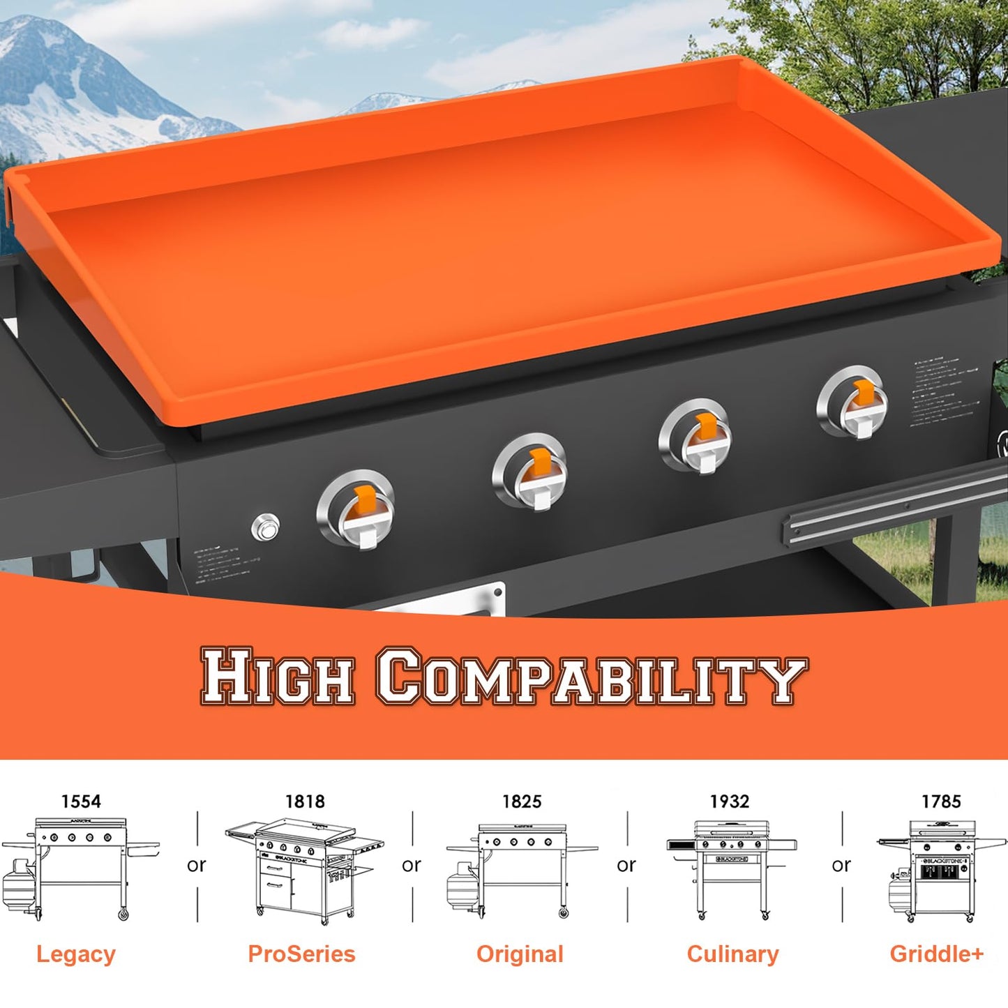 Blackstone Silicone Griddle Cover Mat: 36 Inch Grill Mats for Outdoor - Blackstone Griddle Accessories Flat Top Deck Protector Outside Camping Cooking BBQ