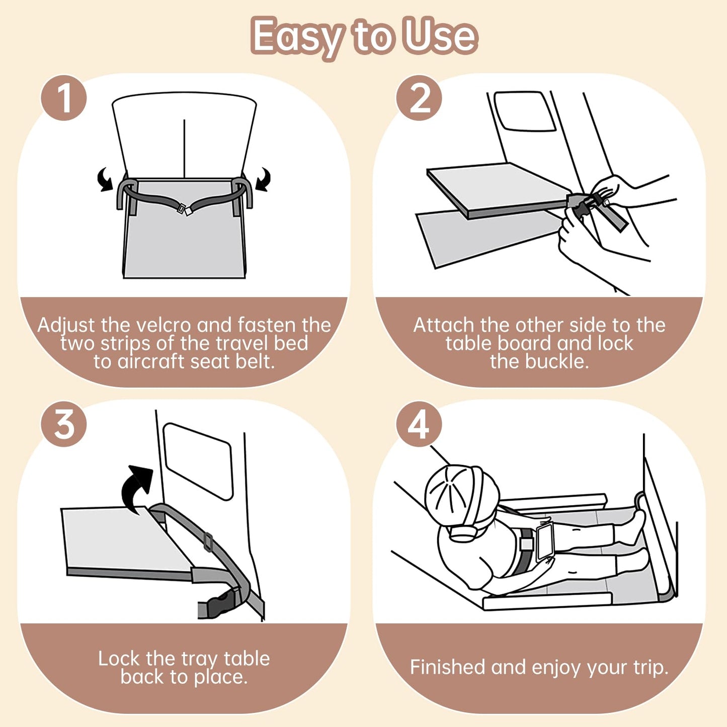 Newly Upgraded Seat Extender for Kids, Portable Airplane Bed for Toddler, Baby Hammock Travel Essentials, 79x44CM Foldable, Comfortable, Waterproof, Durable and Safe