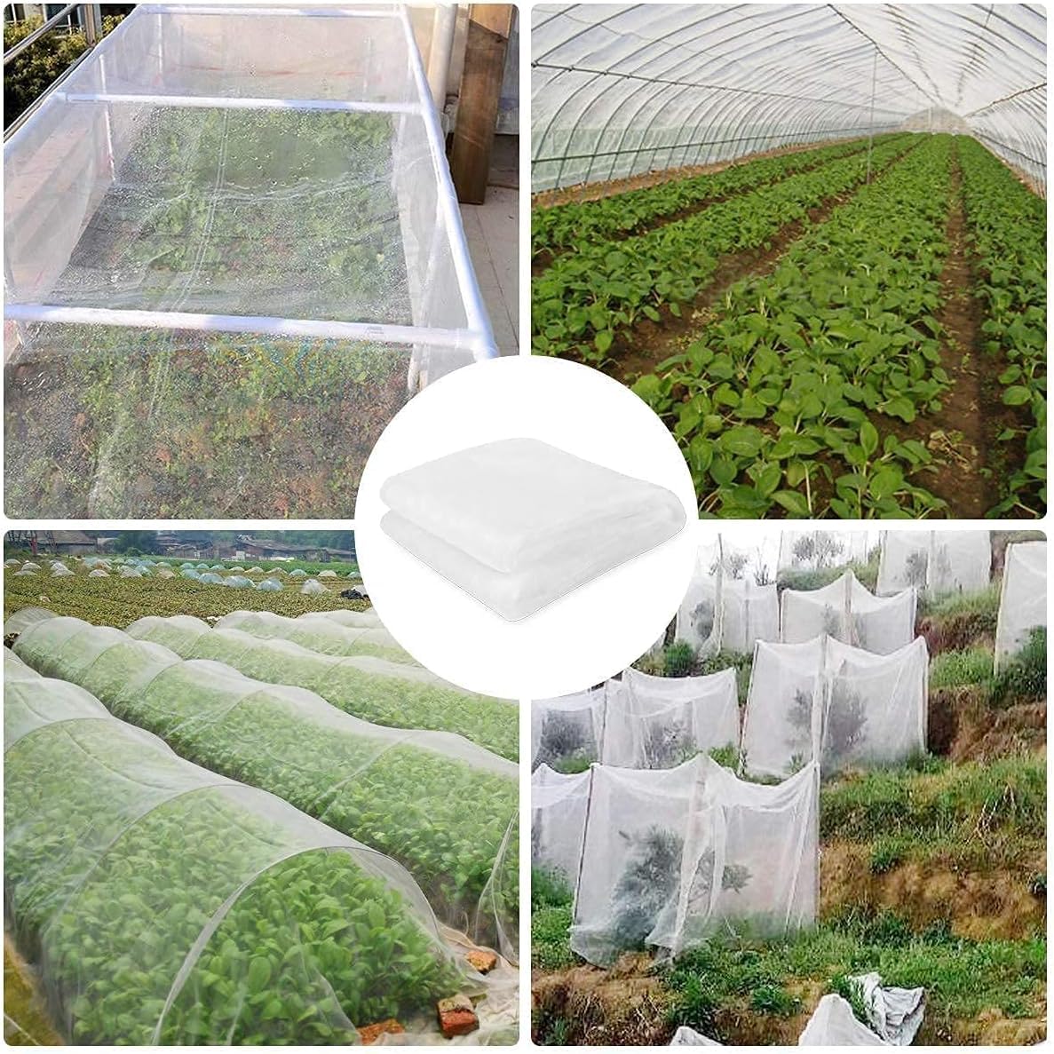 Aoipend Fine Mesh Garden Netting for Protection, 10'x50' Vegetable Crop Covers Netting for Protect Fruits, Plants, Flowers, Greenhouse Cover Net, Patio Gazebo Screen Barrier