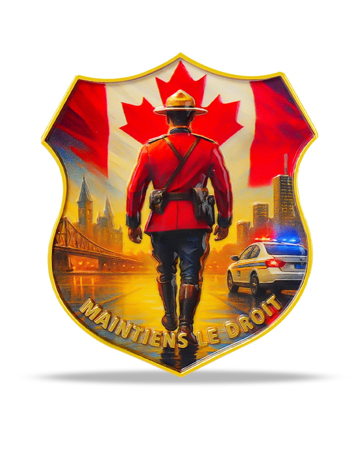 RYUKENLM 5pcs Canadian Police Challenge Coin Canadian Police Tribute Collectible Police Badge Coins Perfect Patriotic Token Gift for Police and Enthusiasts