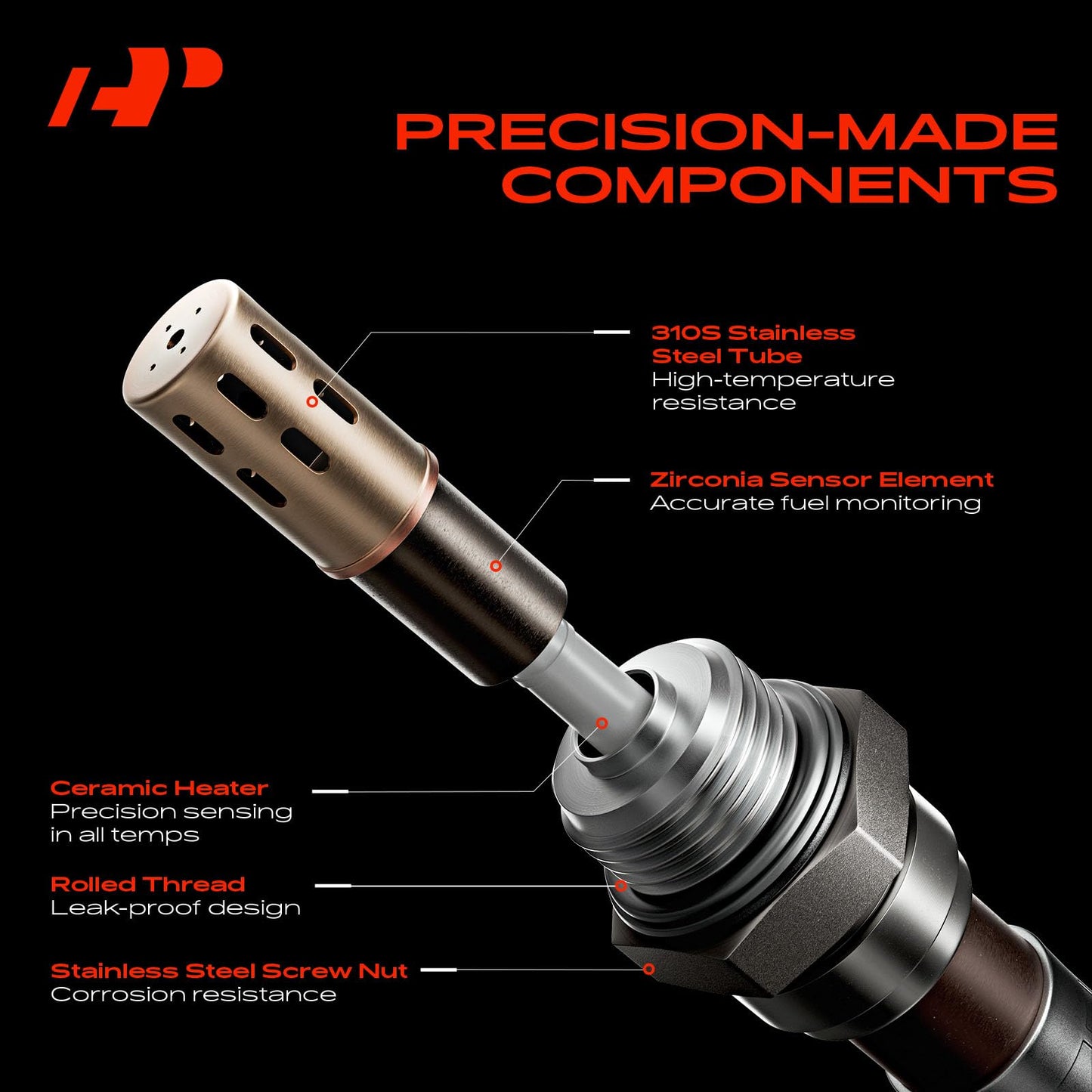 A-Premium O2 Oxygen Sensor Compatible with Honda Accord 2013-2017, Civic 2012-2015, Crosstour 2012-2015, CR-V 2010-2016, Pilot 2016-2019, Ridgeline & Acura ILX, MDX, RDX, TLX, Downstream