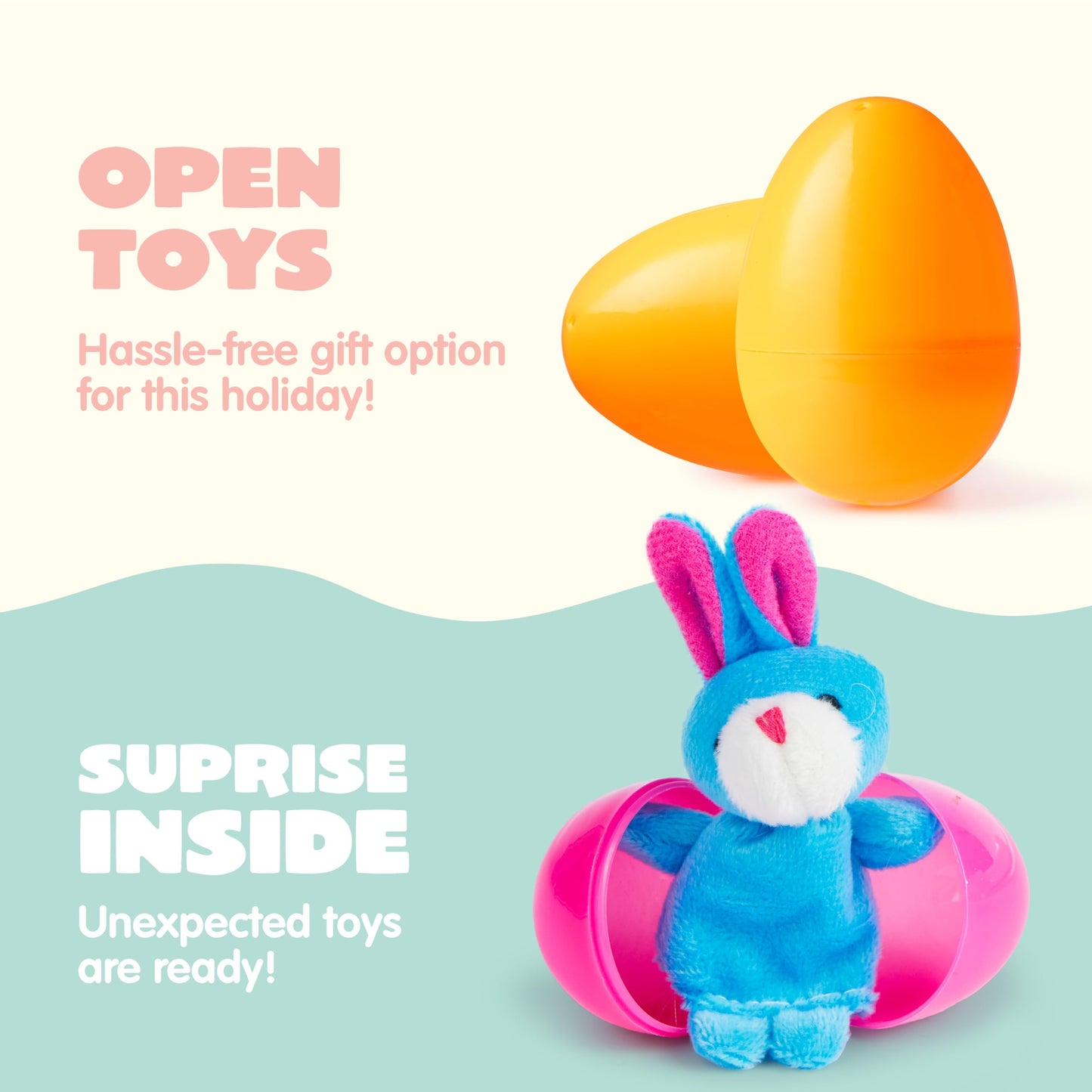 JOYIN 24 Pcs Easter Eggs Filled with Finger Puppets, Prefilled Easter Egg with Cartoon Animal Puppets for Kids Easter Eggs Hunt, Basket Stuffers Fillers, Party Favors and Classroom Prize Supplies