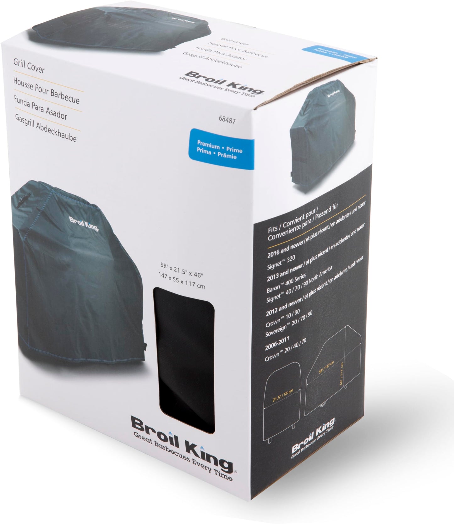 Broil King 68487 Heavy Duty PVC Polyester Grill Cover