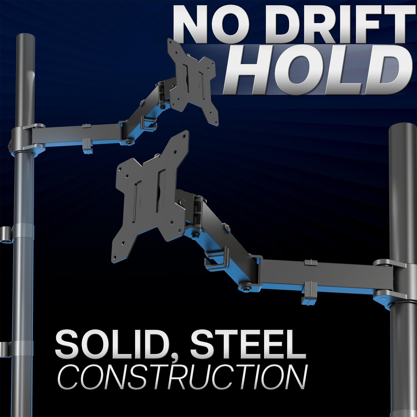 VIVO Extra Tall Single Monitor Desk Mount Stand with 39 inch Pole. Features Full Adjustability - Tilt and Articulation, Holds 13 to 32 inch Screens up to 22 lbs with VESA Mounting, Black, STAND-V011