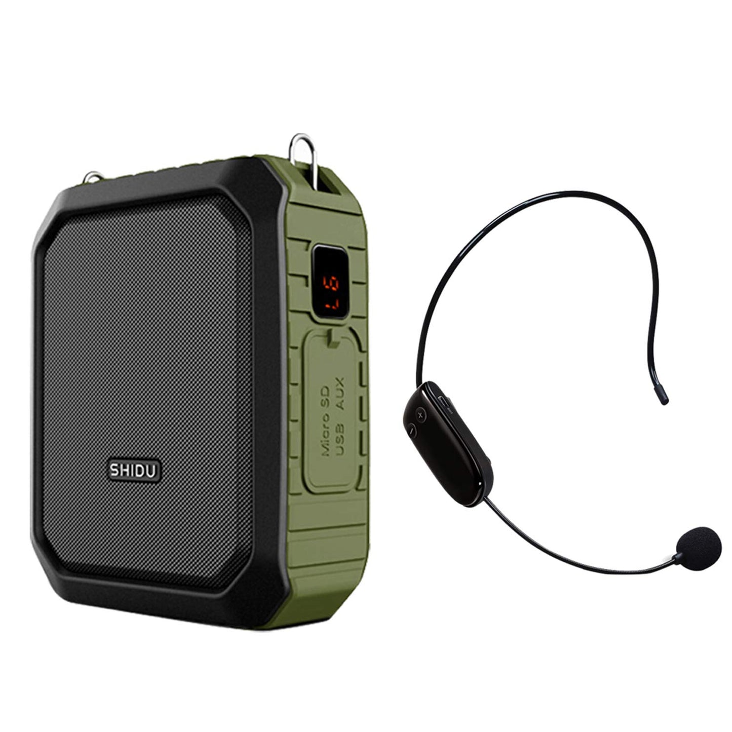 Wireless Voice Amplifier Bluetooth Teacher Microphone 18W Waterproof Portable Voice Amplifier Headset Mic Rechargeable Sound Enhancer Personal Microphone for Classroom