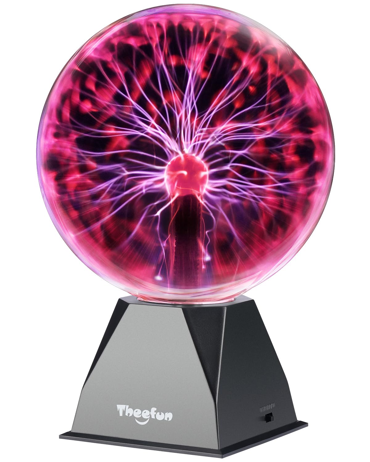 Theefun Plasma Ball: 8 Inch Plasma Globe Touch & Sound Sensitive Plasma Ball Lamp Electric Ball Lightning Novelty Gifts for Parties, Home, Prop, Decoration, Birthday