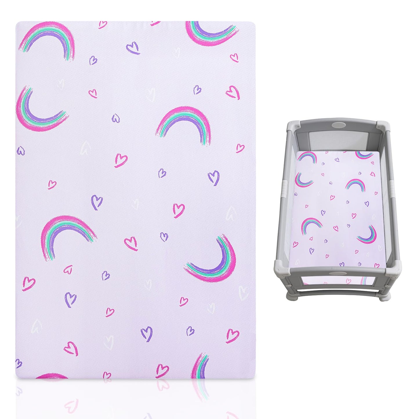 Pack and Play Mattress - 38" x 26" Soft Breathable Portable Mattres Waterproof & Washable Perfectly fits Pack n Play
