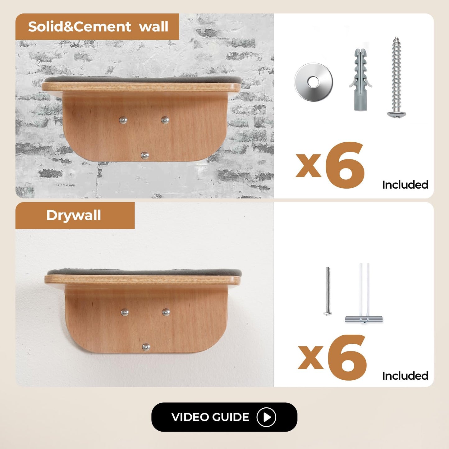 Cat Wall Shelves for Cat Wall Steps, Perch, Ladder, Wooden Floating Modern Mounted Space Saving Furniture with Scratching Cushion Removal Cover for Climbing, Jumping and Sleeping(Steps)