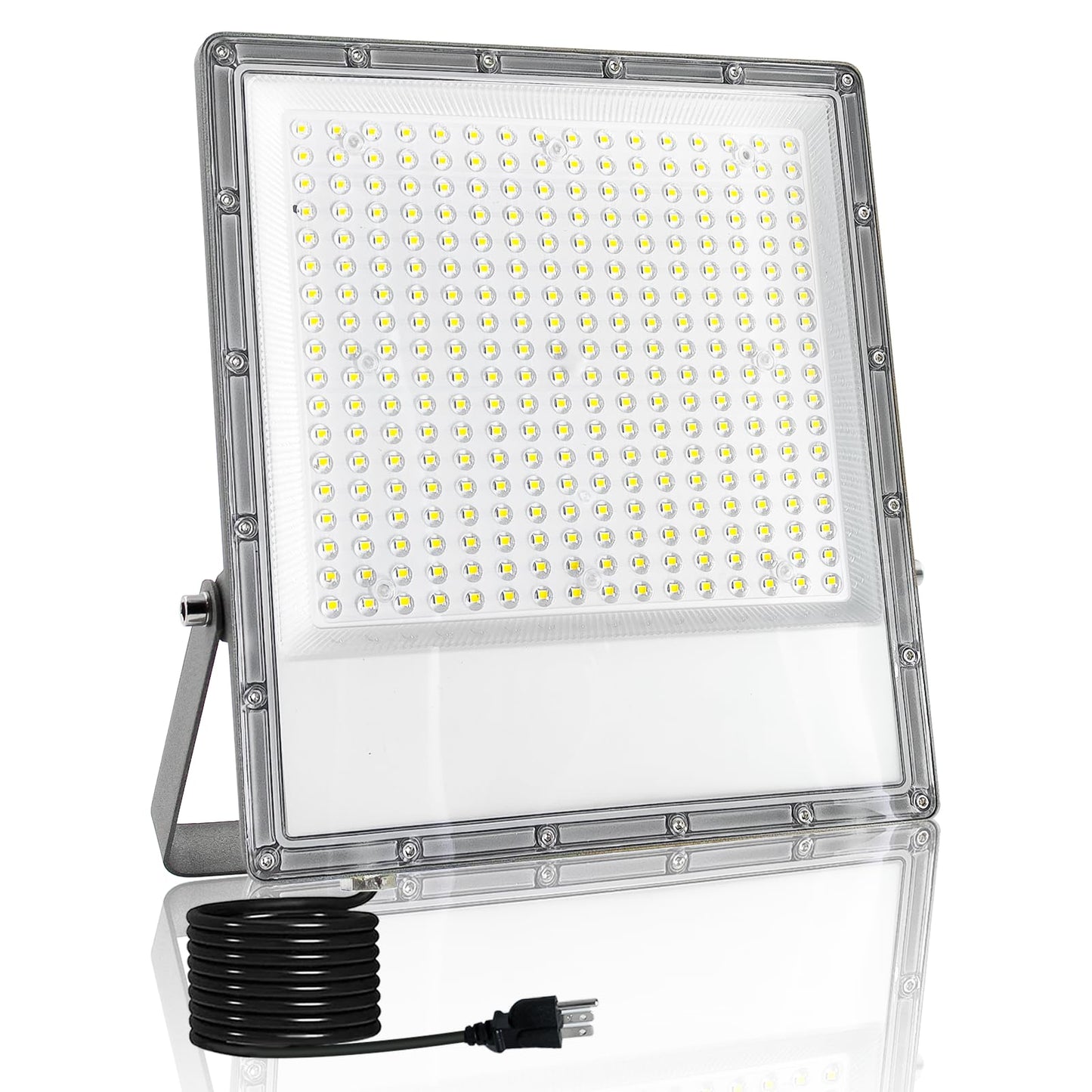 1 Pack 300W LED Flood Light Outdoor, Exterior Flood Lights, Outdoor Flood Lights, Plug in Flood Light, for Yard, Garden, Playground, Lawn, Garages,Basketball Court, Stadium