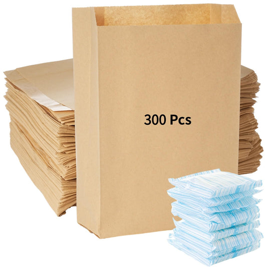 300 Pcs Feminine Hygiene Bags, Sanitary Napkin Disposal Bags, Waxed Kraft Hygiene Liner Bags, Bathroom Waste Liner Bags, Business Restroom Personal Dispensers, Tampon Bags