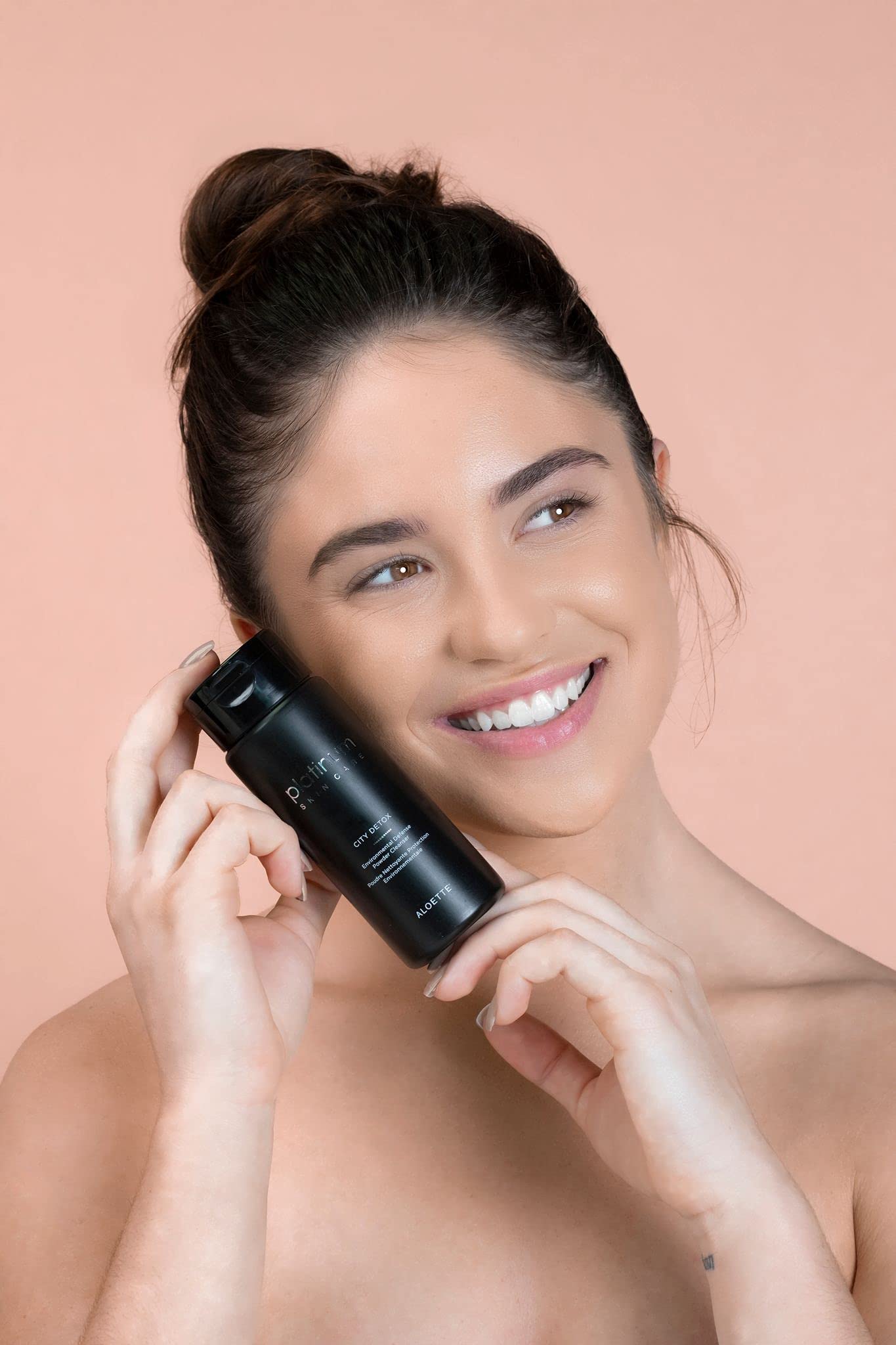 Aloette City Detox Environmental Defense Powder Cleanser, Charcoal Infused Powder Cleanser, Sulfate & Cruelty Free, 1.7 Fl Oz