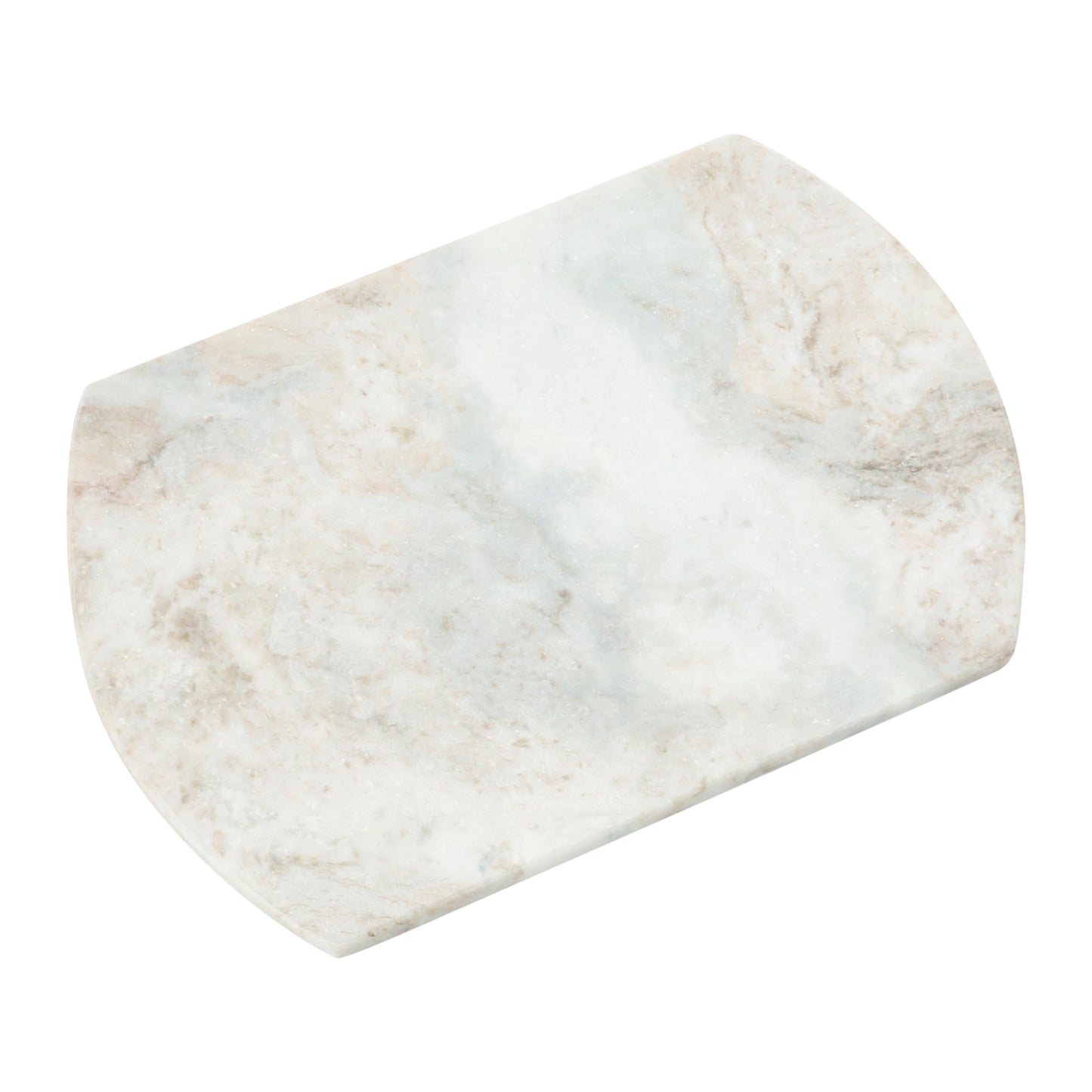 Creative Co-Op Long Marble Cutting Board, Buff, 12" x 8"