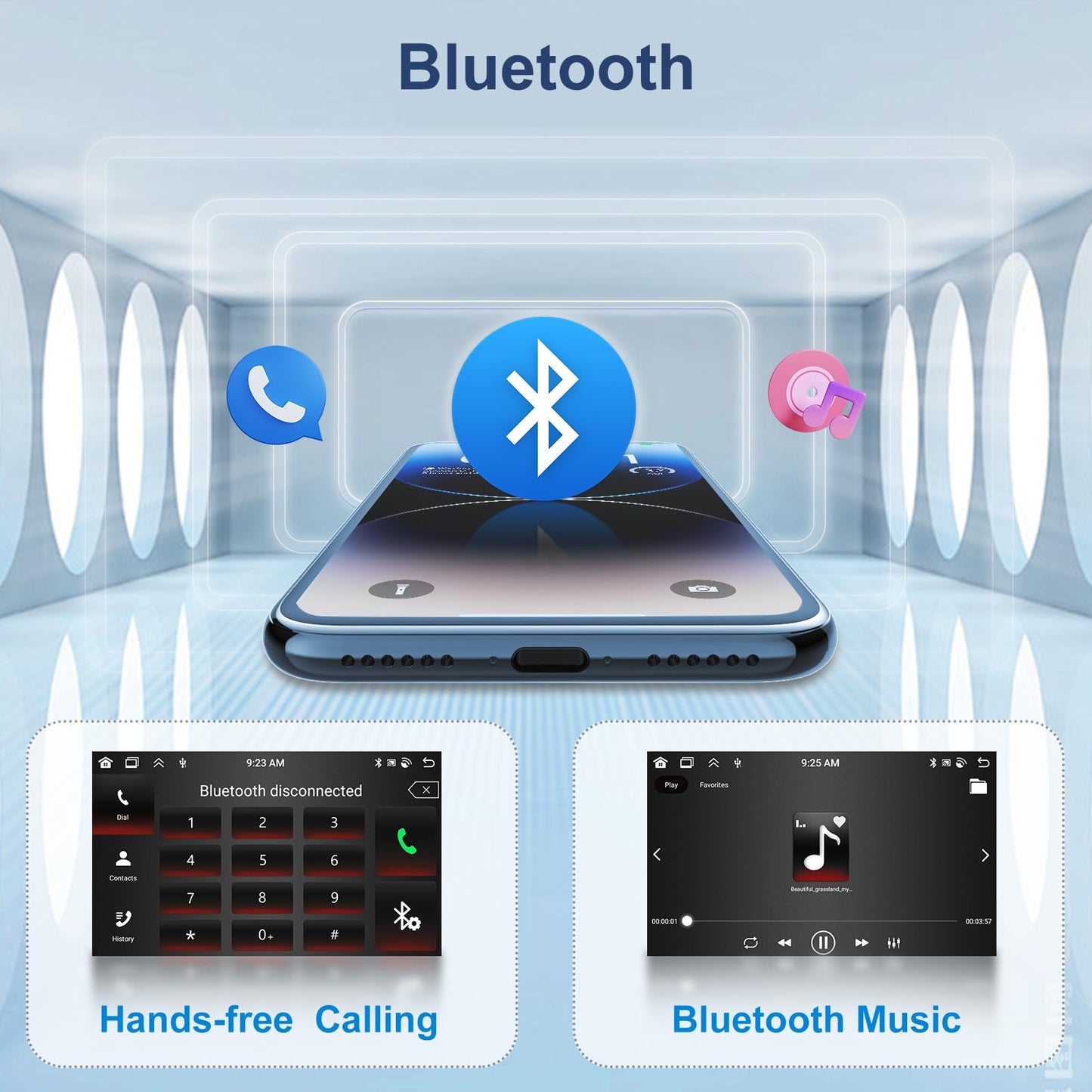 2+64G Android 13 Car Radio for Ford F150/F250/F350 2004-2014 Car Radio Wireless Carplay/Android Auto,Car Stereo 9inch Touch Screen GPS Navi WiFi Bluetooth FM/RDS MirrorLink SWC+Backup Camera&Mic