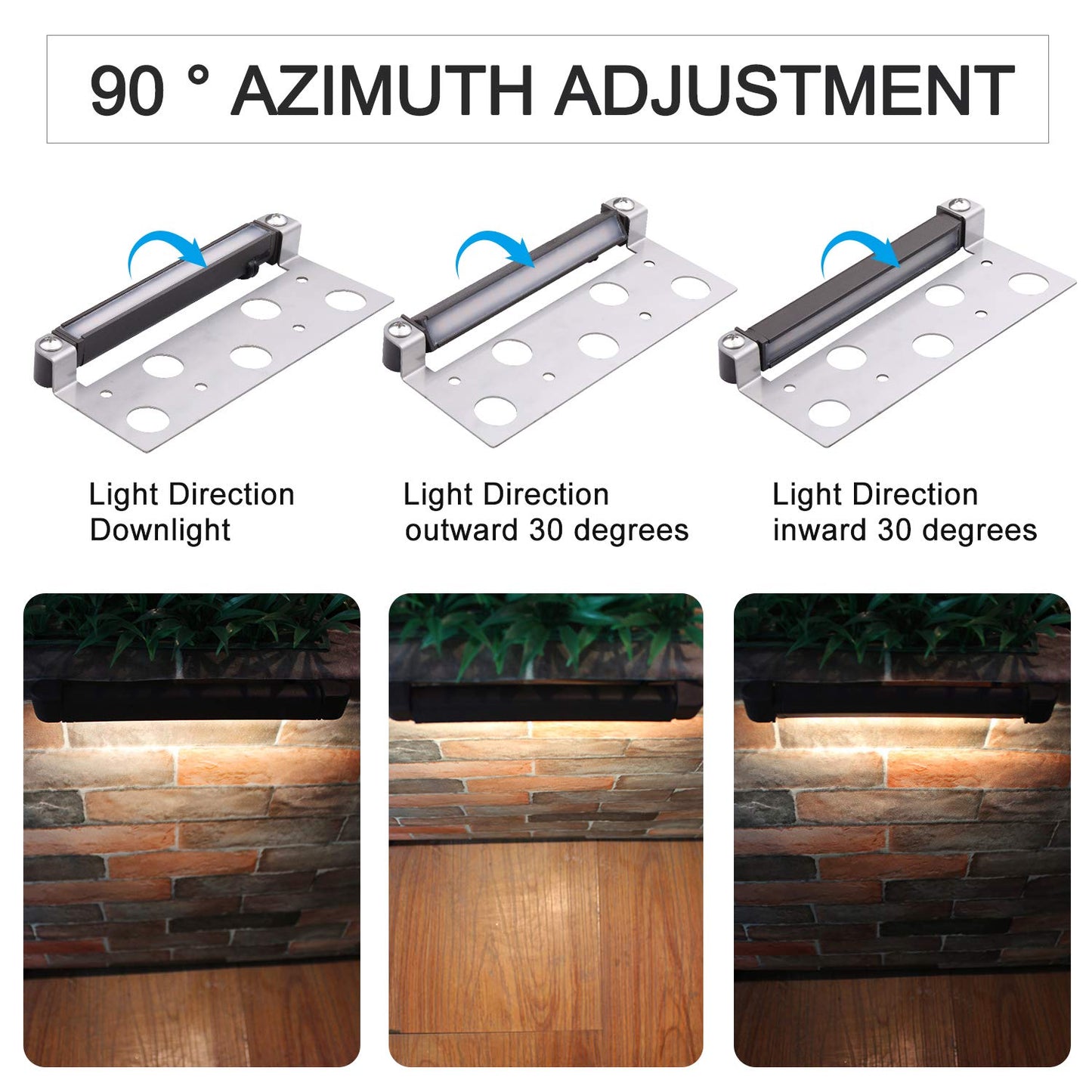JOMITOP 1.5W Deck Step Light 7 Inch,LED Hardscape Paver Light, Warm White 2700K, 12V Low Voltage AC/DC, Garden Pathway Light Outdoor IP65 Waterproof 4 Pack