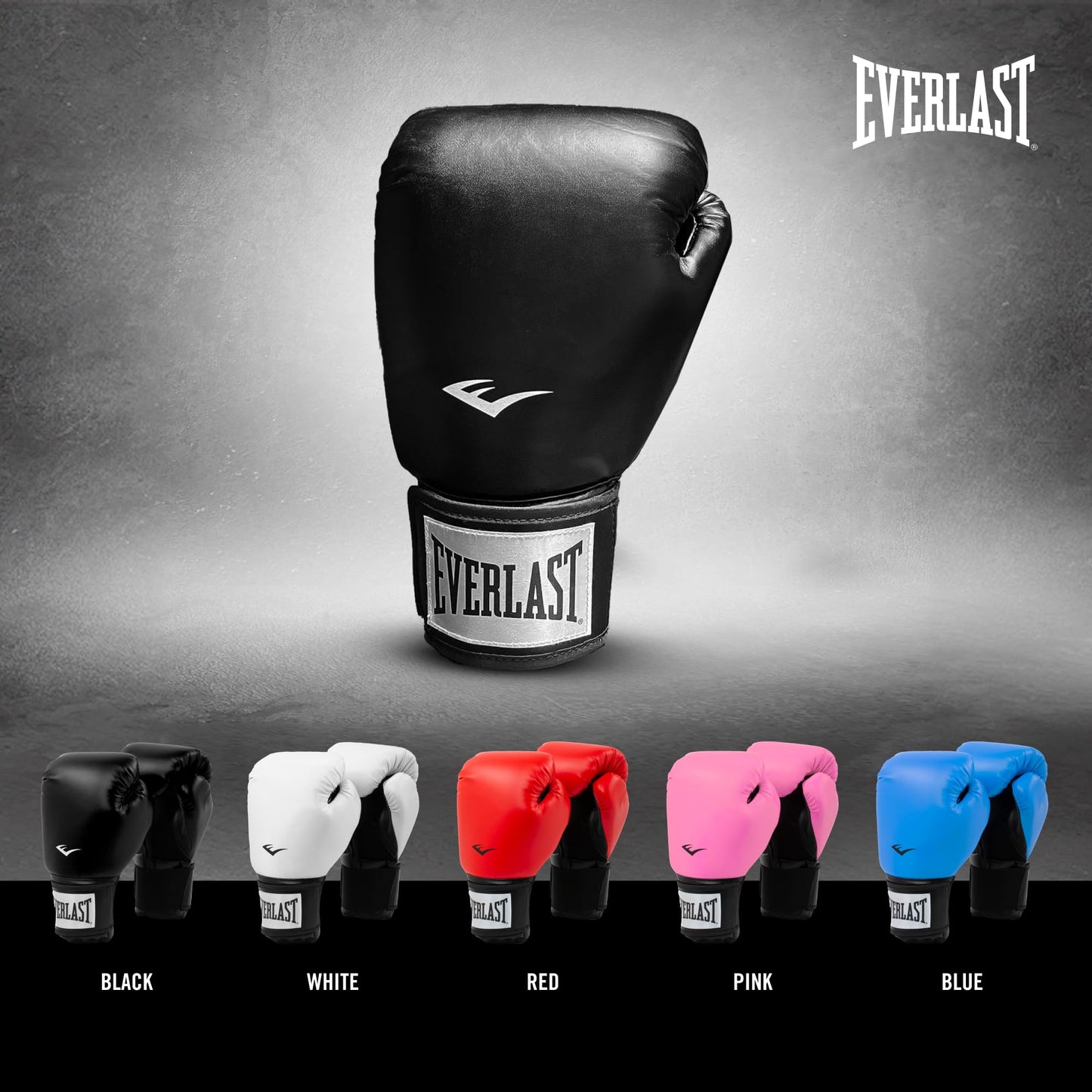 Everlast Pro Style Boxing Gloves – Premium Synthetic Leather, Breathable, Hook & Loop Closure, Odour-Fighting – Adult Size, Great for Boxing, Sparring, Heavy Bag Workouts, Mitt Work