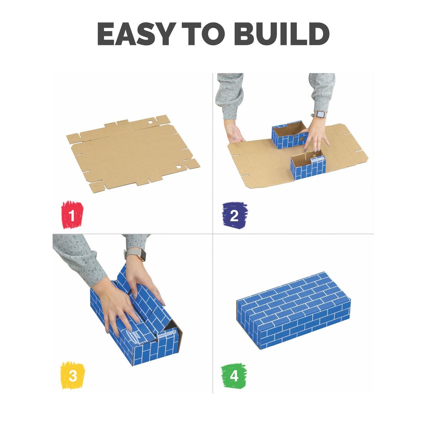 Bankers Box at Play Cardboard Building Blocks, 40 Pack (1230801)