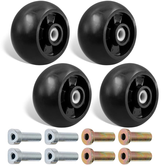 4 Pack Deck Gauge Wheel Kit for John Deere Lawn Tractors, Deck Lawn Mowers Wheel Replace Part - Compatible with 48", 54", 60", 62", 72" Decks - Replaces AM125172, AM124706, 210-300
