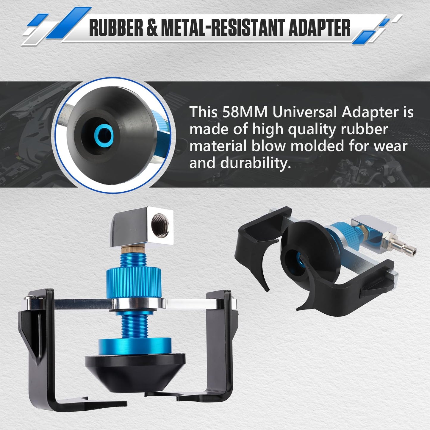 Universal Master Cylinder Adapter with 4Pcs Quick Connect, 58mm Brake Bleeder Adapter for Honda, Toyota & All Vehicles