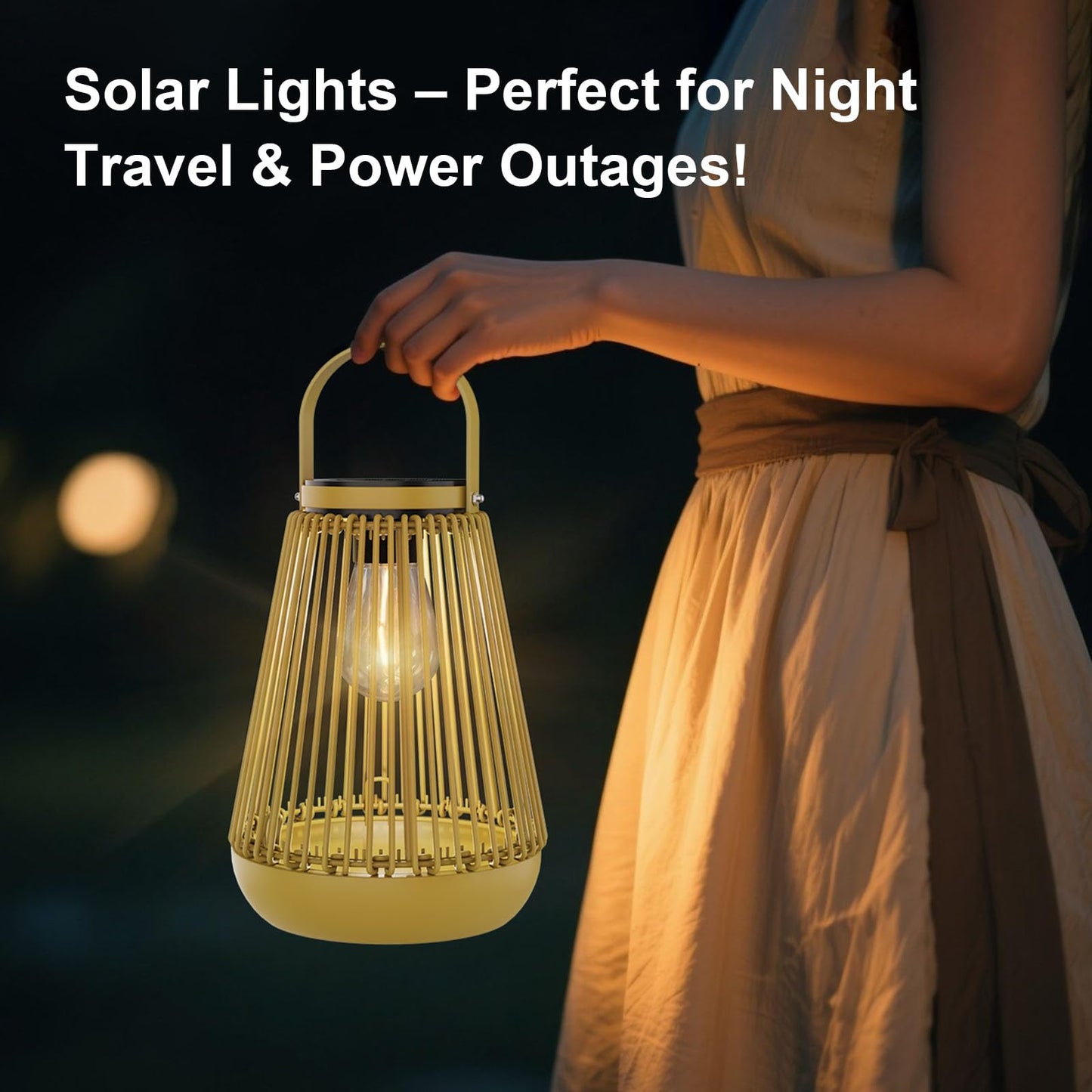 Solar Lanterns Outdoor,Solarbaby Solar Lanterns for Outdoor Decoration with LED Bulb,IP65 Waterproof Hand-Knitted Hanging Lanterns Solare Lights for Lawn Terrace Balcony Decoration,Pack of 2