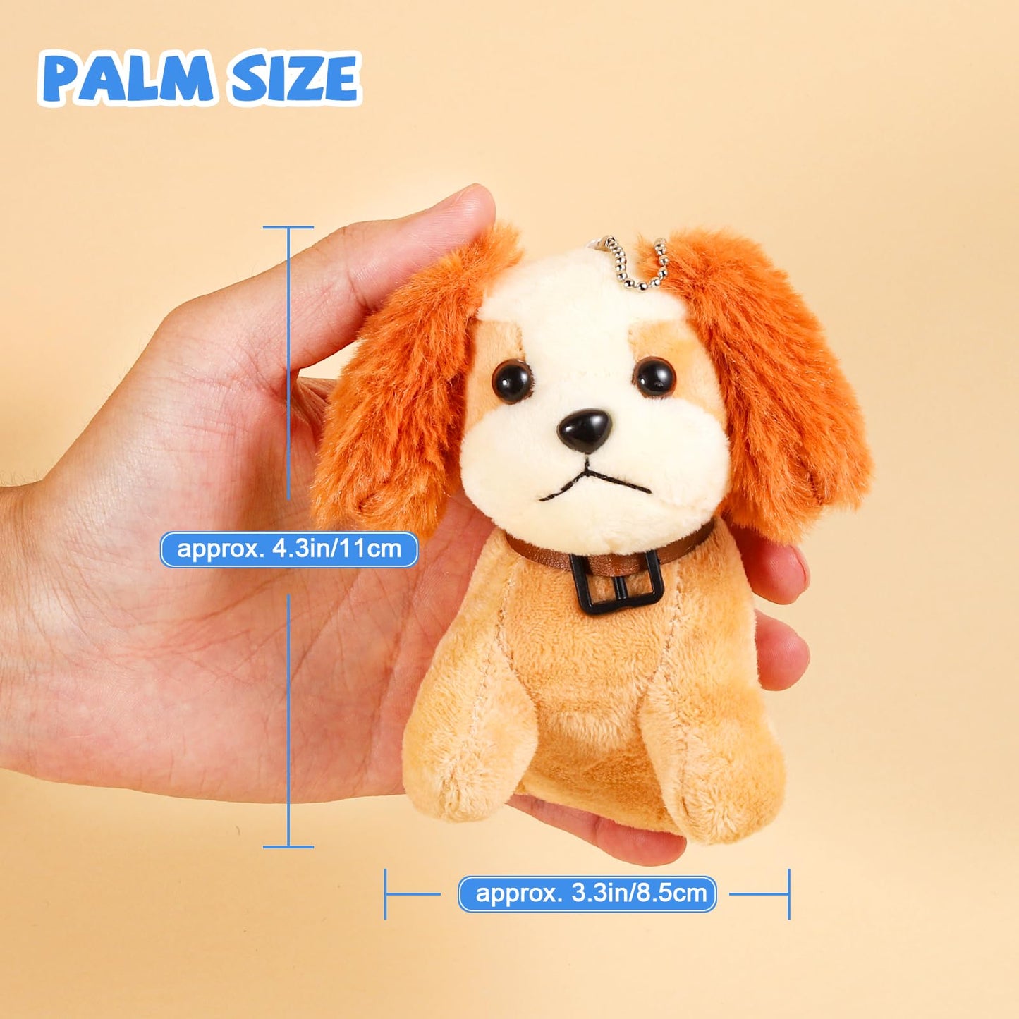 Niceup 10PCs 4.5in Mini Dog Stuffed Animals Easter Egg Basket Stuffer Kids Bulk Party Favors Loot Bag Fillers Puppy Pet Adoption Classroom Reward Little Paw Pup Plush Toys Doll for Birthday Gift