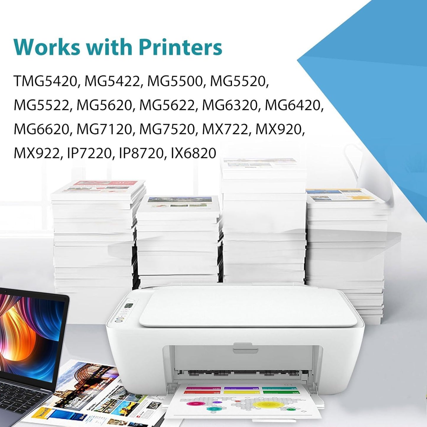 BJ-INK PGI-250XL CLI-251XL Refillable Ink Cartridge for Pixma MG5420 IP7220 MX722 MX922 MG5520 MG6420 MG5620 MG6620 MG5522 Ix6820 Printers