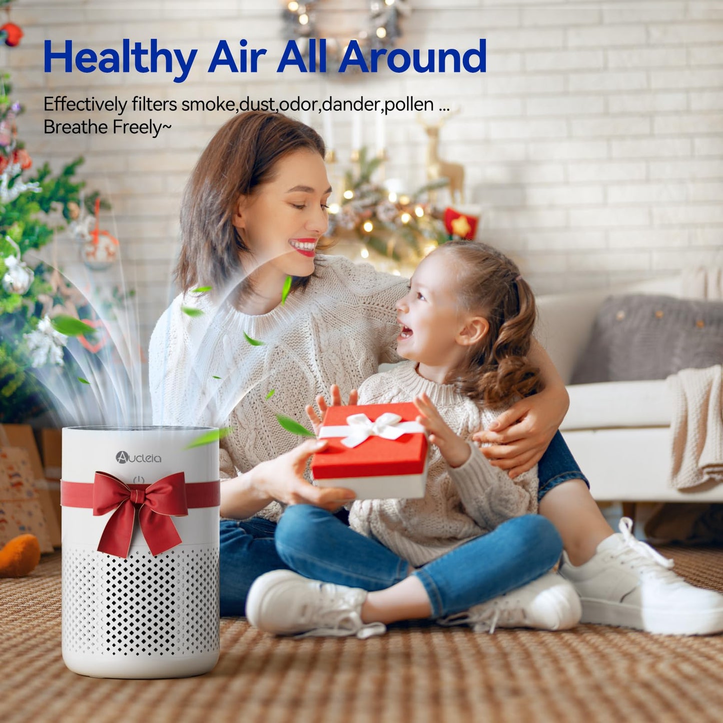 Air Purifiers for Bedroom up to 588 Ft², 20dB Bedroom Air Purifier for Small Room Removes Dust Pets Hair Smoke Odor with Aromatherapy Function (White)