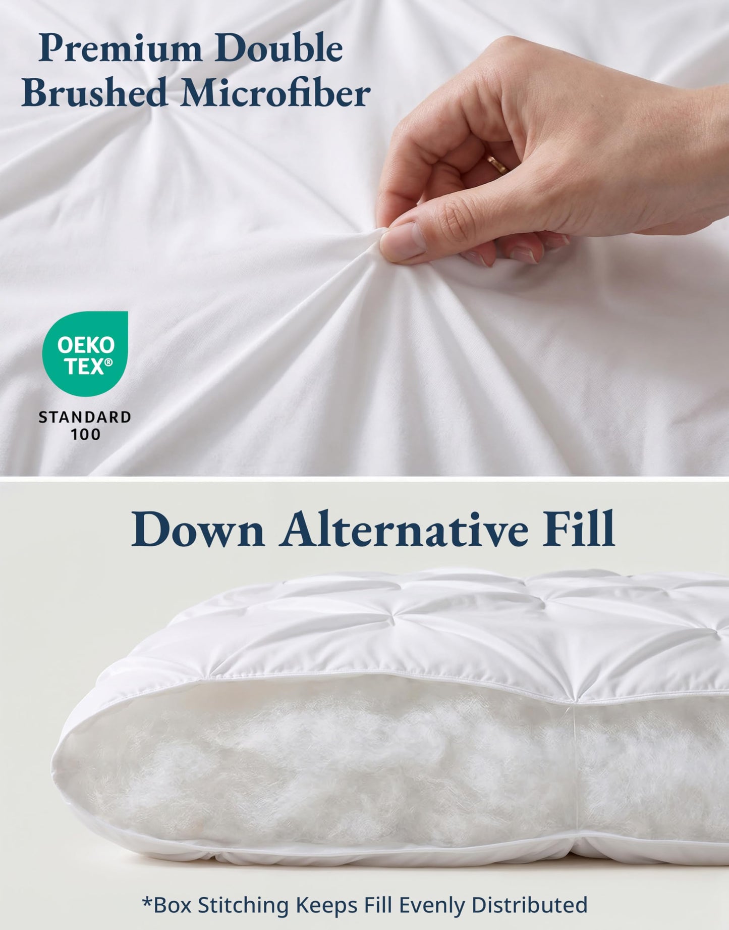 Lane Linen Queen Bed in a Bag 7 Piece - Pintuck Comforter Set with Sheets - Ultra Soft Microfiber Bedding Set, Wrinkle-Free - White