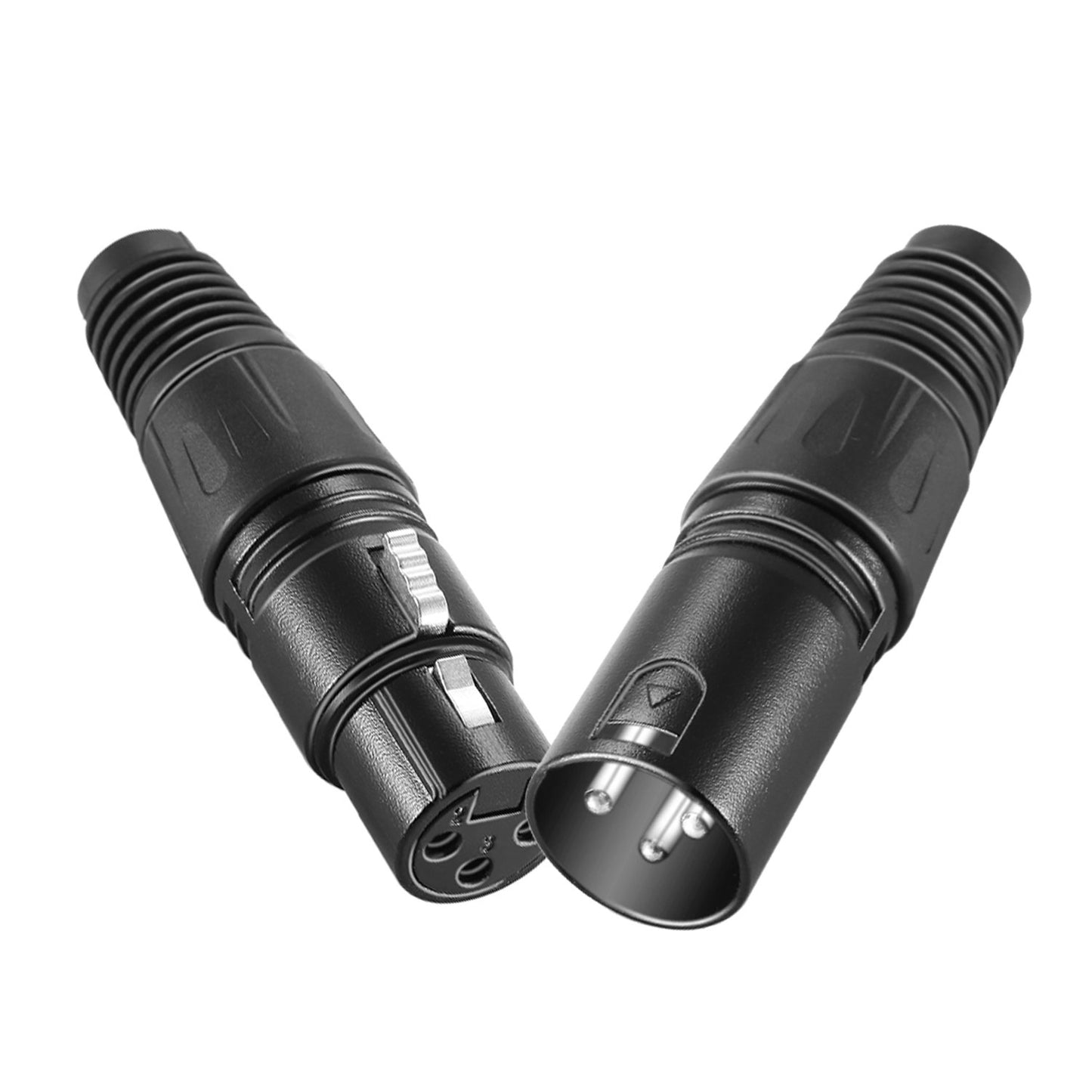 Neewer Micro Snake Charger Connector 3 Pin XLR 20pcs Audio Jack Microphone Connector with Charger Cable 10 Male and 10 Female Connectors Zinc Alloy