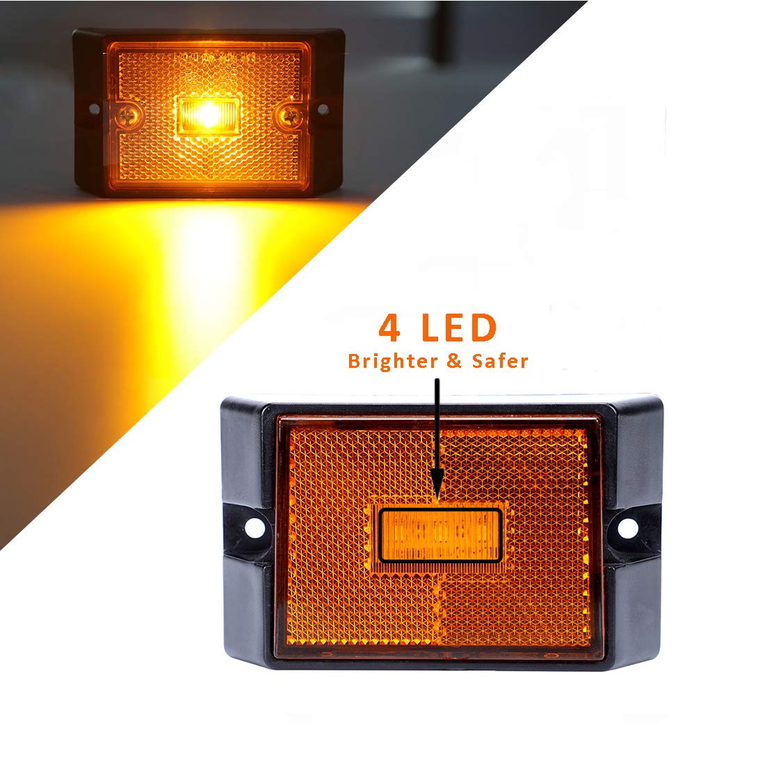CZC AUTO 12V LED Submersible Trailer Tail Light Kit Stop Tail Turn Signal Lights for Under 80 Inch Boat Trailer Truck RV Snowmobile