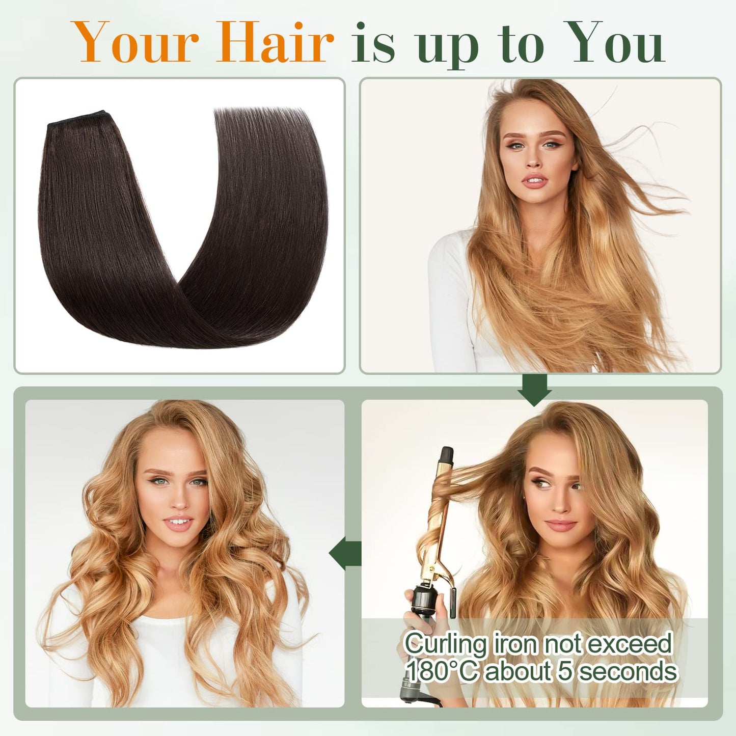 Benehair One Piece Clip in Hair Extensions Real Human Hair 12 Inch One Piece Silky Straight Full Head Hairpieces for Women with 5 Clips Human Hair Extensions Clip on Hair Extensions Dark Brown #2 40g