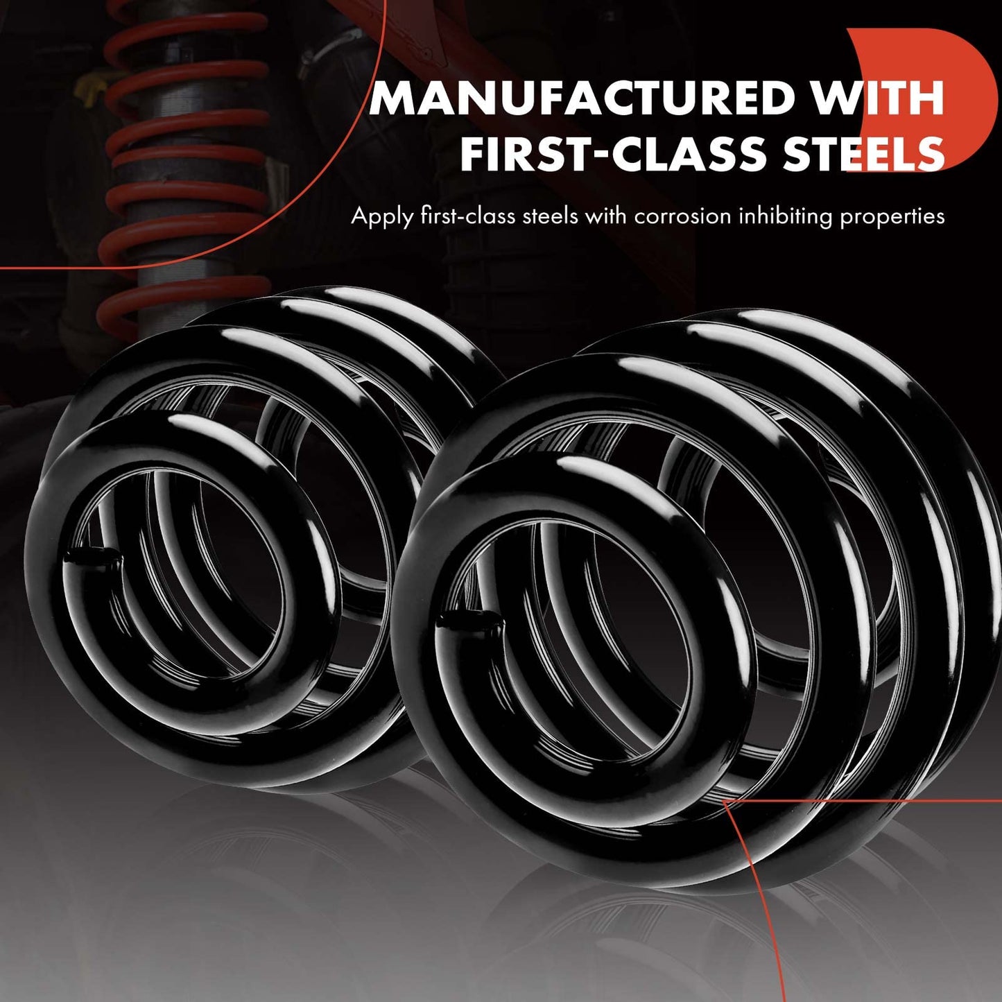 A-Premium 2PCS Rear Suspension Coil Spring Set Compatible with Chevrolet Cobalt (2005-2010), HHR (2008-2010) & Pontiac G5 (2007-2010) & Saturn Lon (2003-2005), Replace# 15938616, 22705489