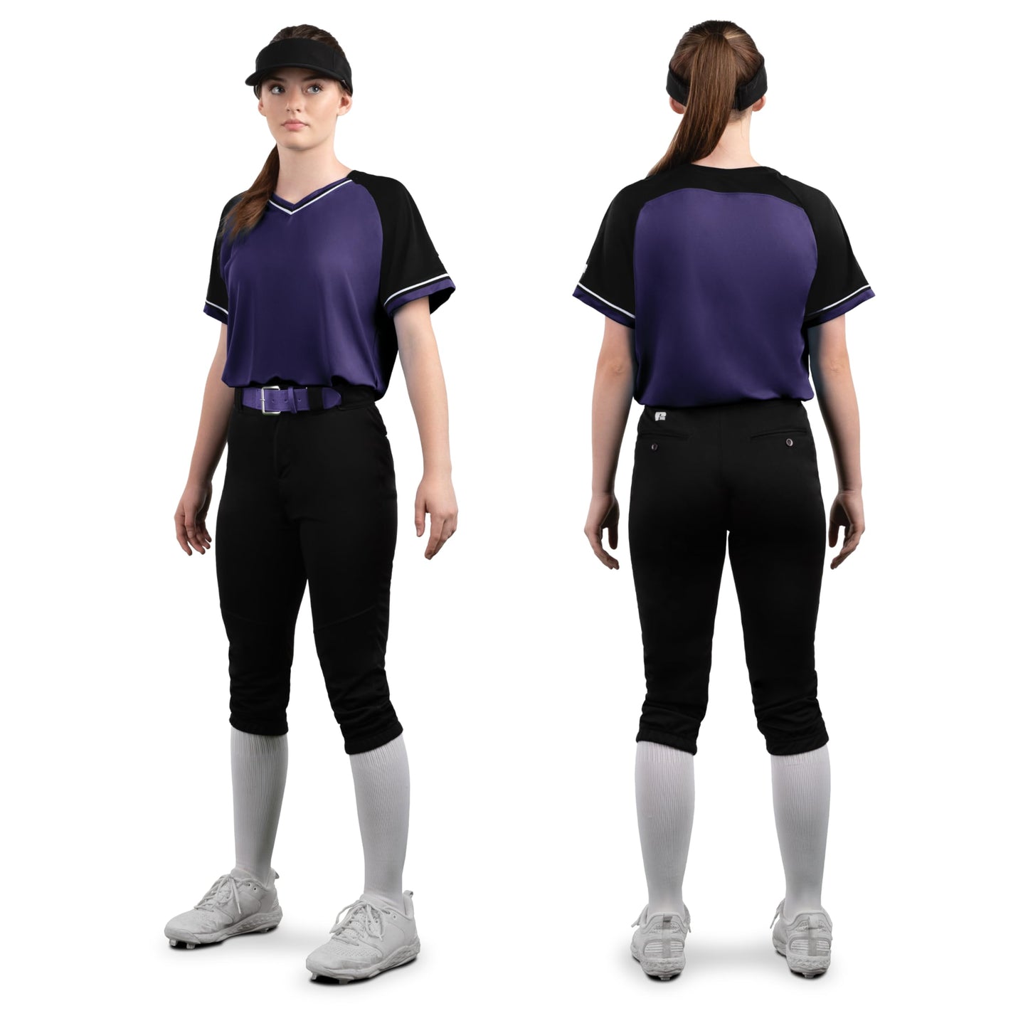 Russell Athletic Women's on Deck Softball Knicker-Stylish Beltloop Pants with Pockets for Ultimate Comfort, Black, Small