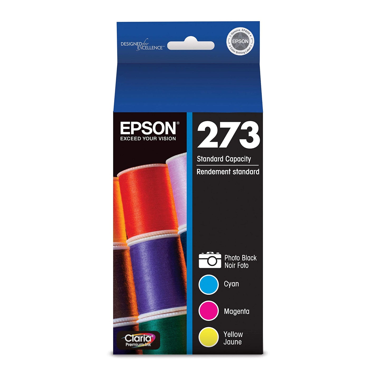 EPSON 273 Claria Ink Standard Capacity Photo Black & Color Combo Pack (T273520-S) Works with Expression Premium XP-520, 600, 610, 620, 800, 810, 820