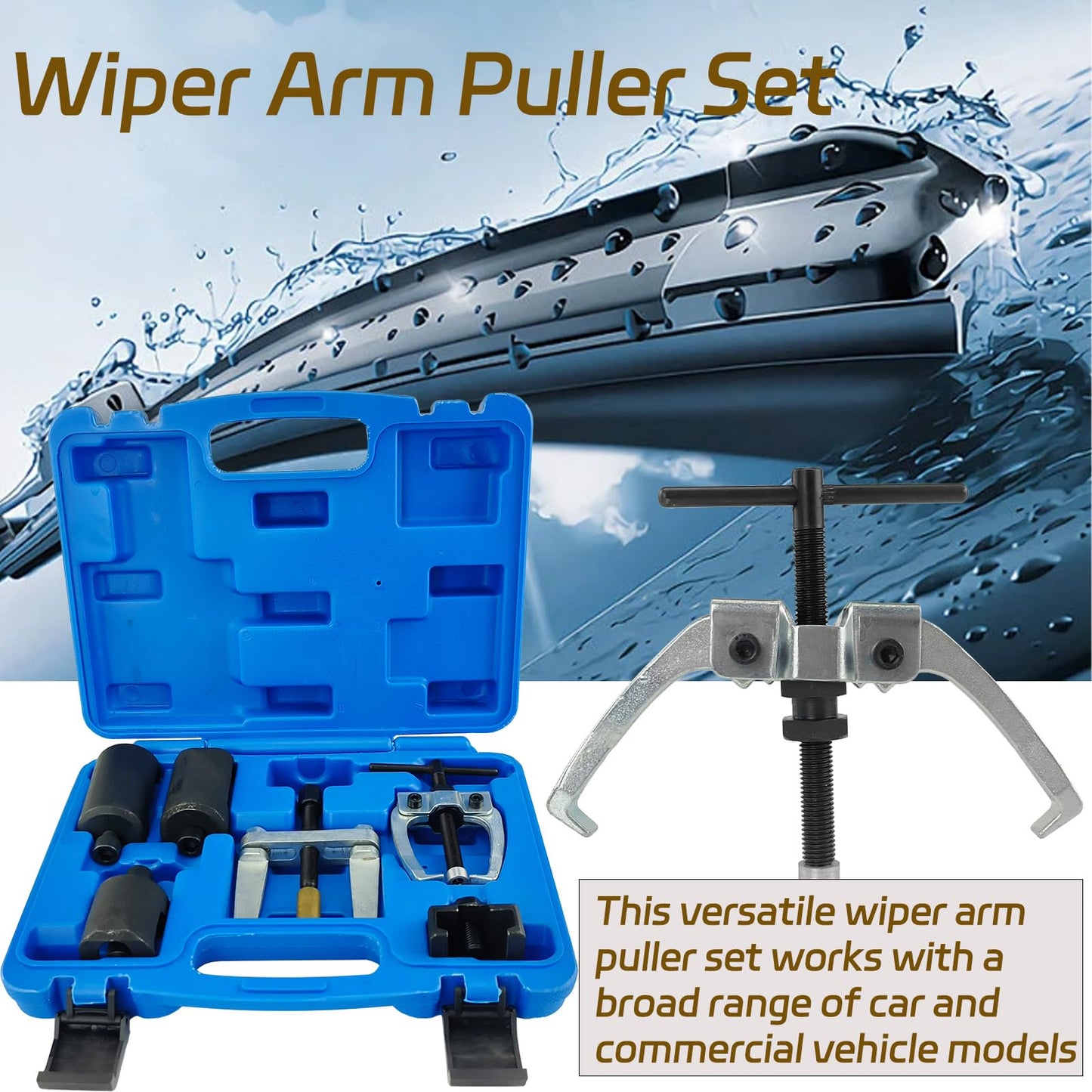 Strong Structure Windshield Wiper Arm Removal Tool with Toolbox Battery Terminal Puller