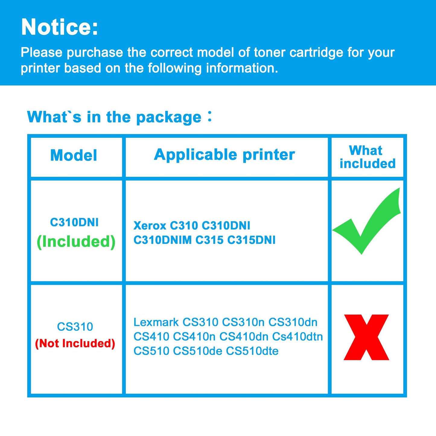 LCL Compatible Toner Cartridge Replacement for Xerox C310 C310DNI C310DNIM C315 C315DNI 006R04356 (1-Pack,Black) for Xerox C310 C310DNI C310DNIM C315 C315DNI Printers
