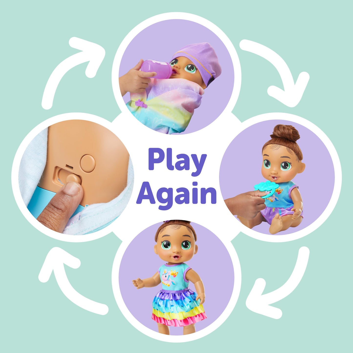 Baby Alive Baby Grows Up, Sophia Sparkle, Milestones and Baby's First Tooth, Interactive Doll for Girls and Boys Ages 3+