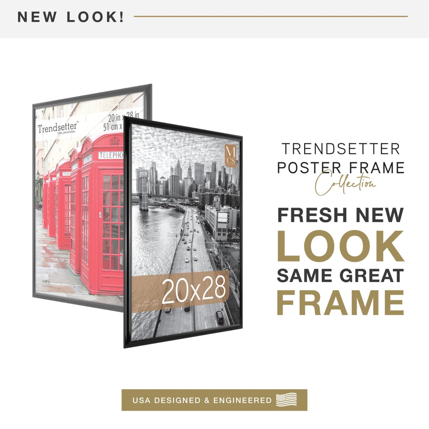MCS Trendsetter Poster Frame, 20 X 28-Inch, Black