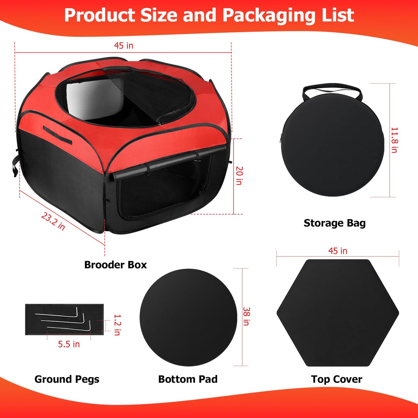 2025 Upgraded Large Brooder Box for Chick Starter Kit, Double Door Brooder Pen/Ten Brooding Up to 15 Baby Chick, Duck and Quail