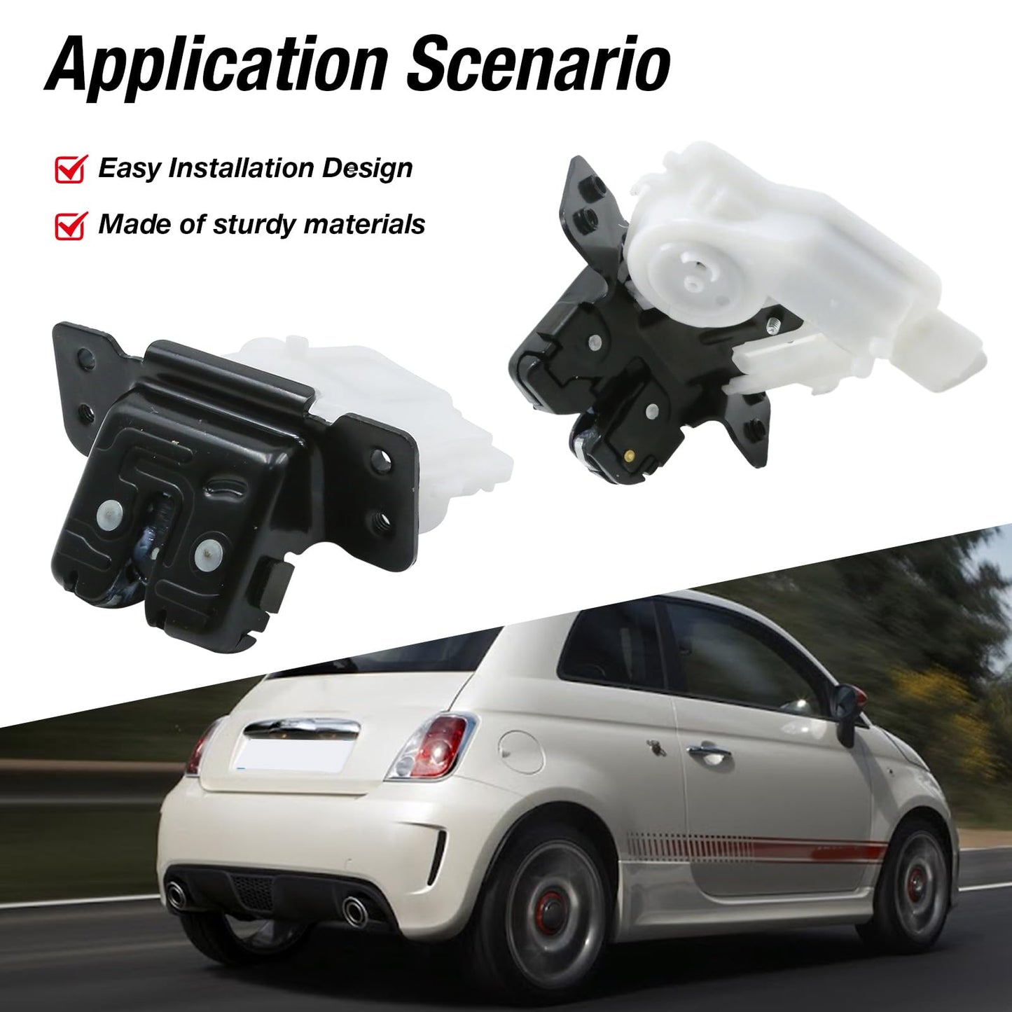 EATAKWARD 68070071AD Liftgate Latch Lock Actuator, Replacement for Fiat 500 Abarth Hatchback 2-Door 2012-2019, Replaces 68070071AD