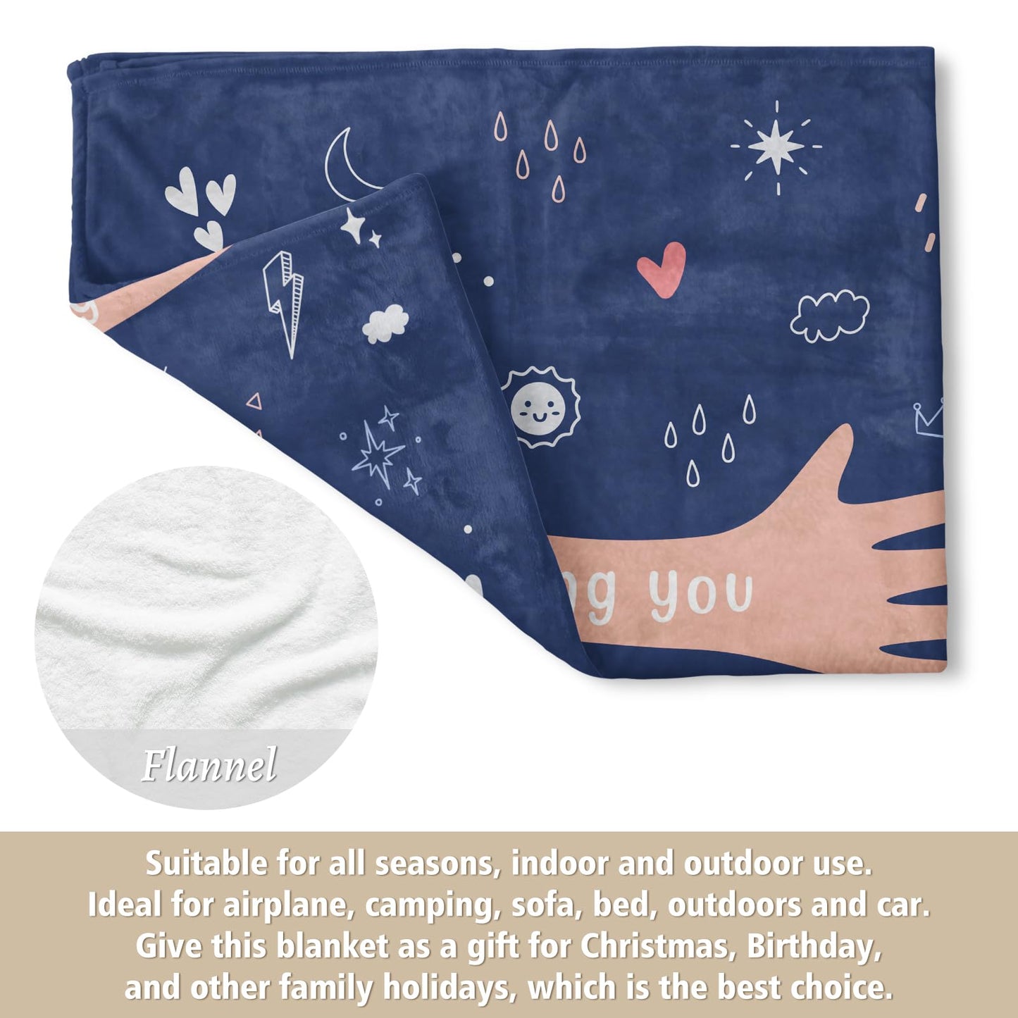 Afterprints Get Well Soon Gifts for Women Men, Hug/Healing Blanket, Thinking of You/Sympathy/After Surgery Gifts for Friends, Sister, Coworkers, Soft Throw Blankets 50'' x 60''
