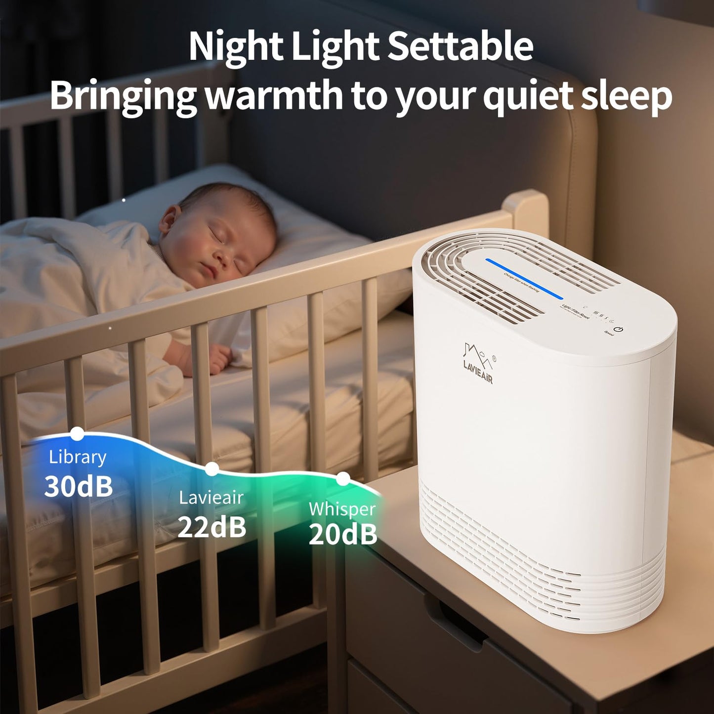 LAVIEAIR Air Purifier for Bedroom, Home Large & Small Rooms up to 20㎡, 3-in-1 Air Filter & Cleaner with H13 True HEPA Filter, Removes 99.97% of Smoke, Allergies, Pet Dander, Odors, Dust & Pollen