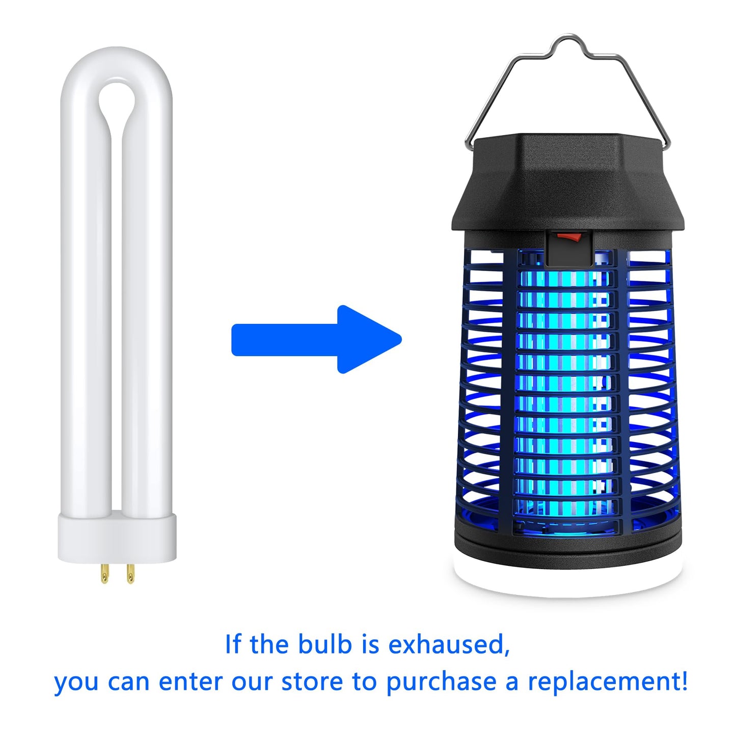 Bug Zapper, 4200V Mosquito Zapper with LED Light, Bug Zapper Outdoor, Waterproof Mosquito Killer, Electric Fly Zapper & Plug-in Fly Traps for Backyard Patio Garden (Remote Control)