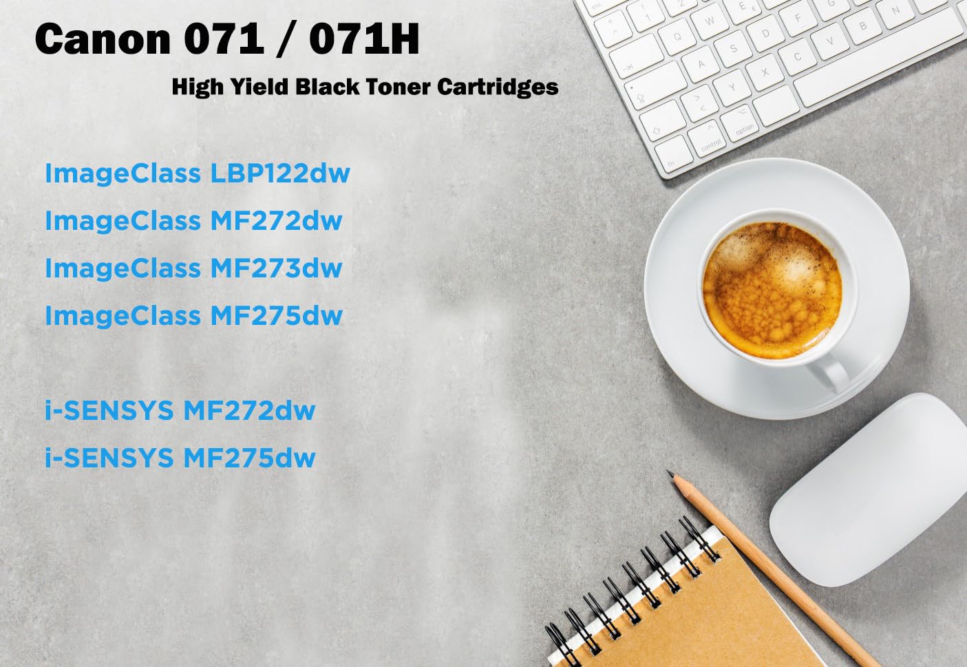 ULTMAX® 071 Compatible Replacement for Canon 071 Toner Cartridge 071H High Yield Black CRG-071 CRG071 canon071 - ImageClass LBP122dw MF272dw MF273dw MF275dw i-SENSYS MF272dw MF275dw (2PK)