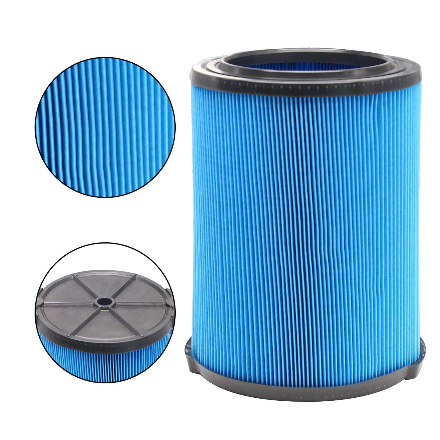 GIB VF5000 Filter 2 Pack, Compatible with Ridgid Shop Vac Filter 6-20 Gallon Wet Dry Vacuum Cleaner, 3 Layer Pleated Vacuum Filter Fits WD1450 WD0970 WD1270 WD09700 WD06700 WD1680 WD1851 WD1956